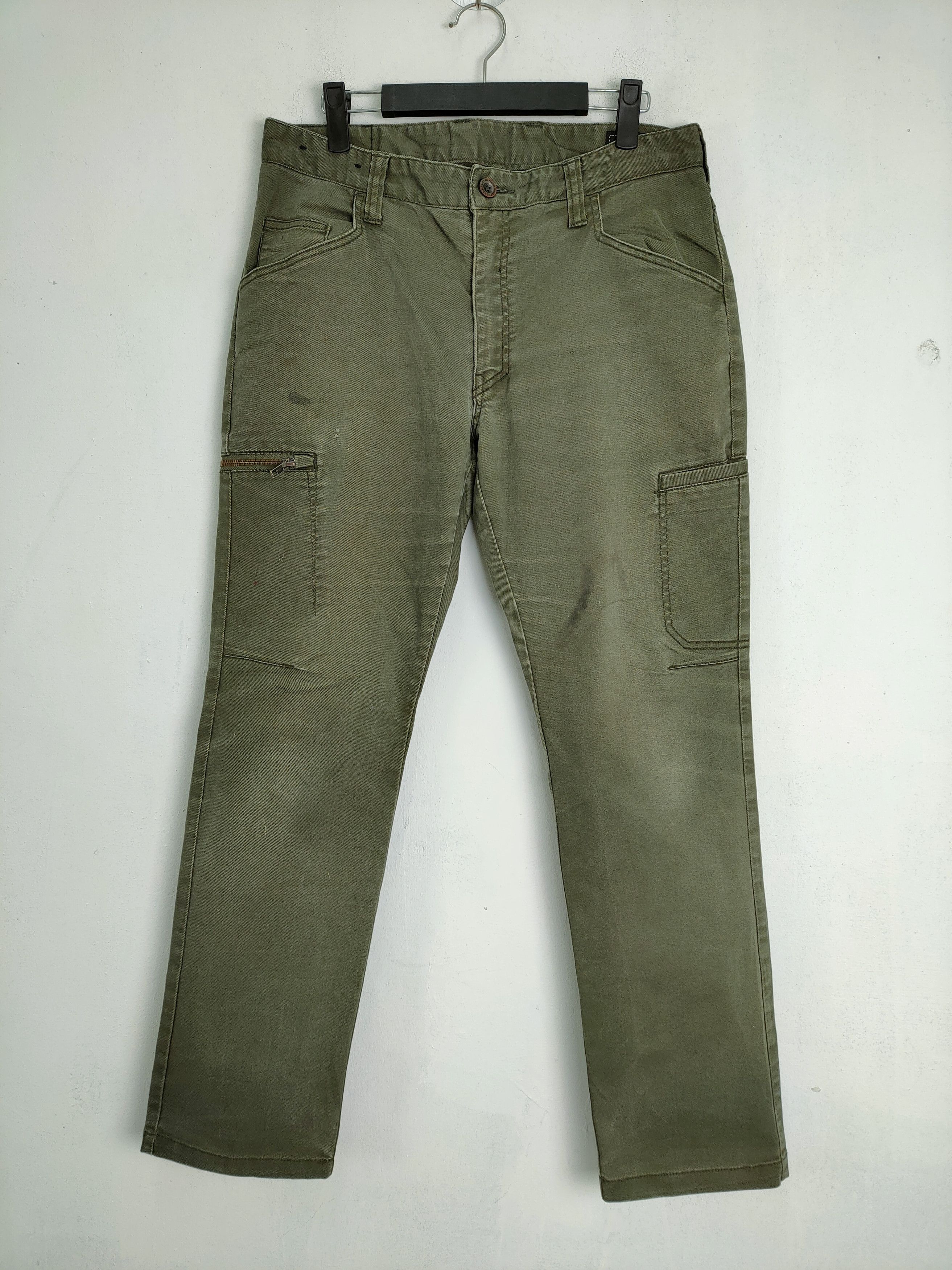 Japanese Brand VINTAGE JAPANESE BRAND FADED GREEN CARGO PANTS Size US 30 / EU 46 - 1 Thumbnail