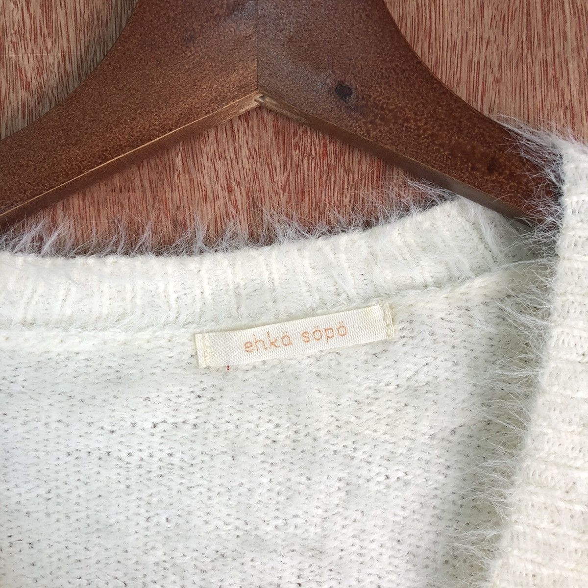 Homespun Knitwear Ehka Shop plain Shag Shaggy Fur Mohair Knitwear #6516 Size M / US 6-8 / IT 42-44 - 7 Thumbnail