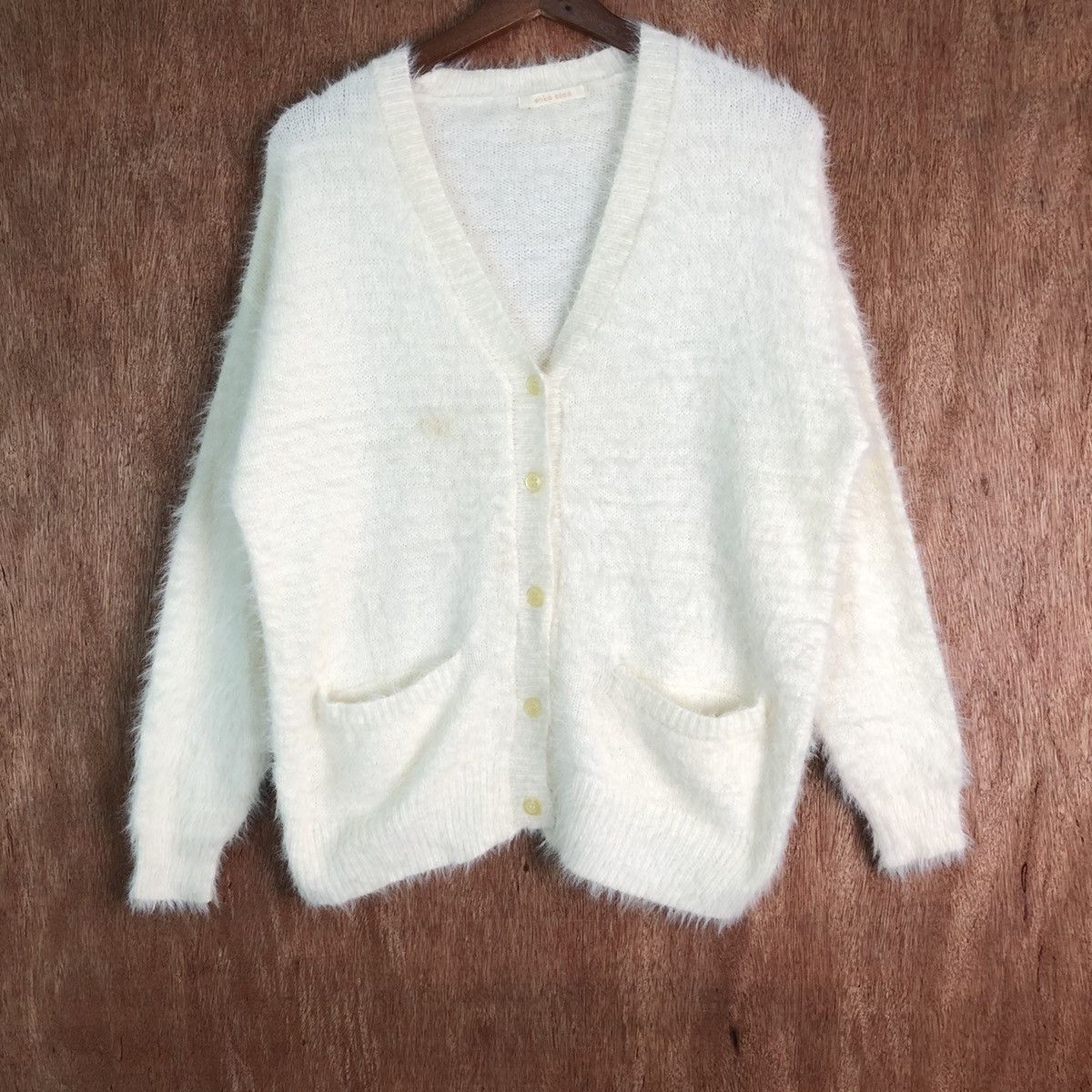 Homespun Knitwear Ehka Shop plain Shag Shaggy Fur Mohair Knitwear #6516 Size M / US 6-8 / IT 42-44 - 3 Thumbnail