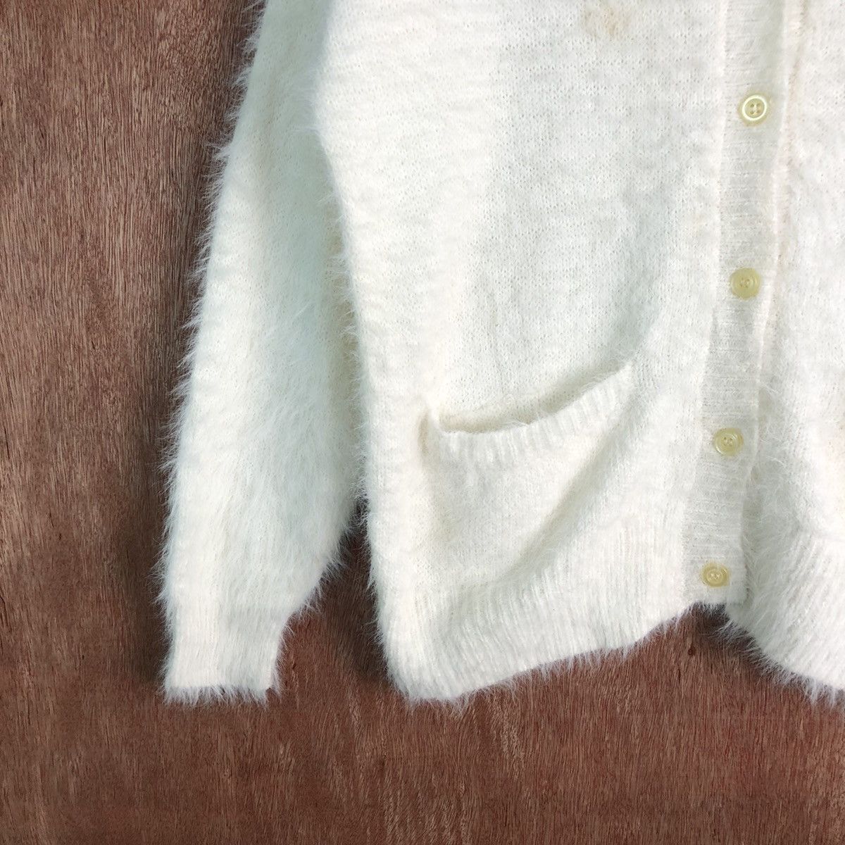 Homespun Knitwear Ehka Shop plain Shag Shaggy Fur Mohair Knitwear #6516 Size M / US 6-8 / IT 42-44 - 4 Thumbnail
