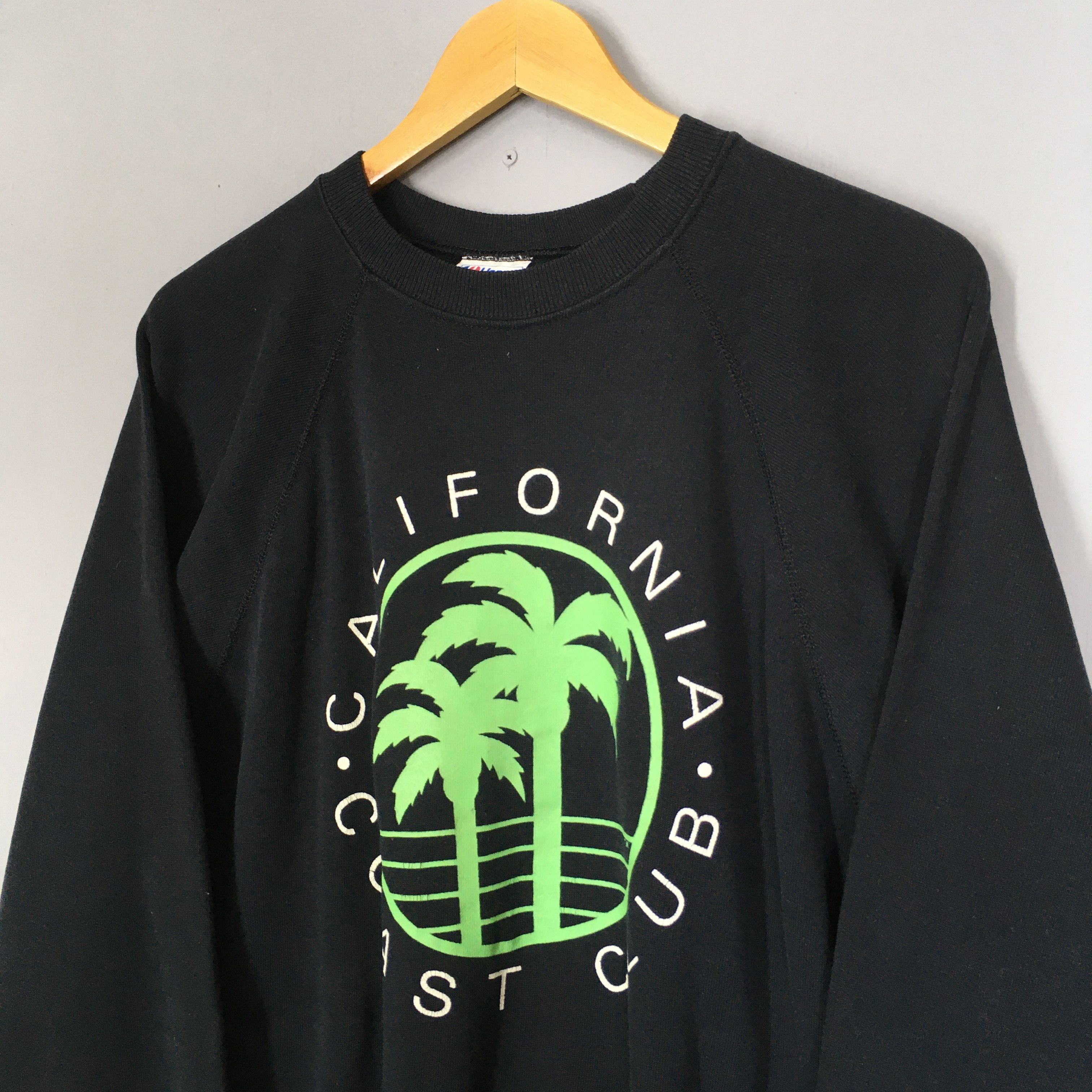 Hanes × Vintage Vintage California Coast Club Black Sweatshirt Size XL Size US XL / EU 56 / 4 - 3 Thumbnail