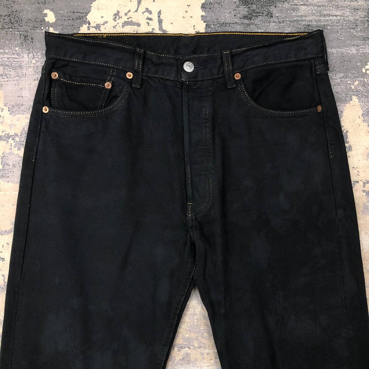 Levi's P638 VTG LEVI'S 501 ALL BLACK DENIM Size US 32 / EU 48 - 3 Thumbnail