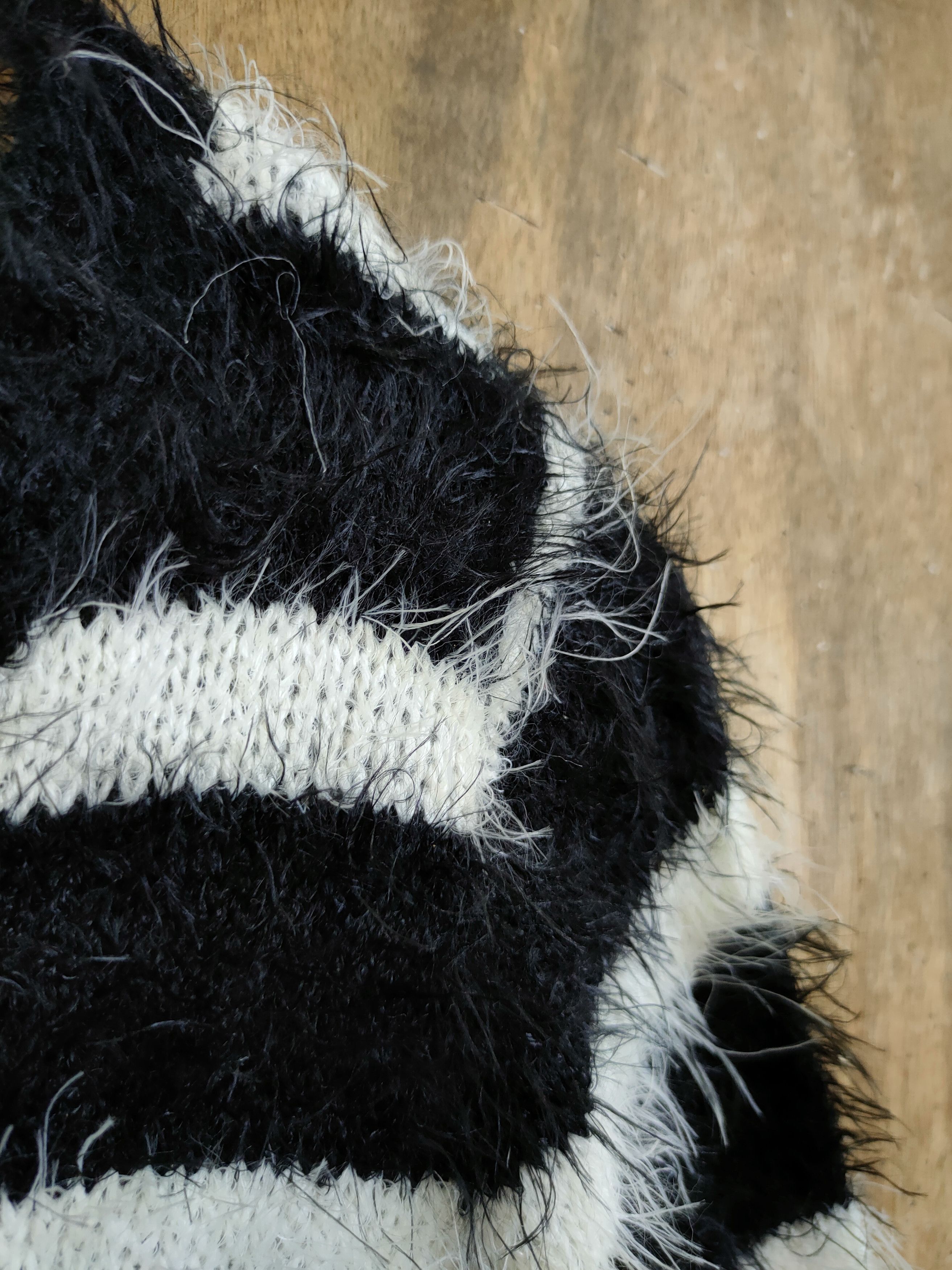 Homespun Knitwear D Avail Jean stripe mohair soft fur shaggy knitwear #46-924 Size M / US 6-8 / IT 42-44 - 5 Thumbnail