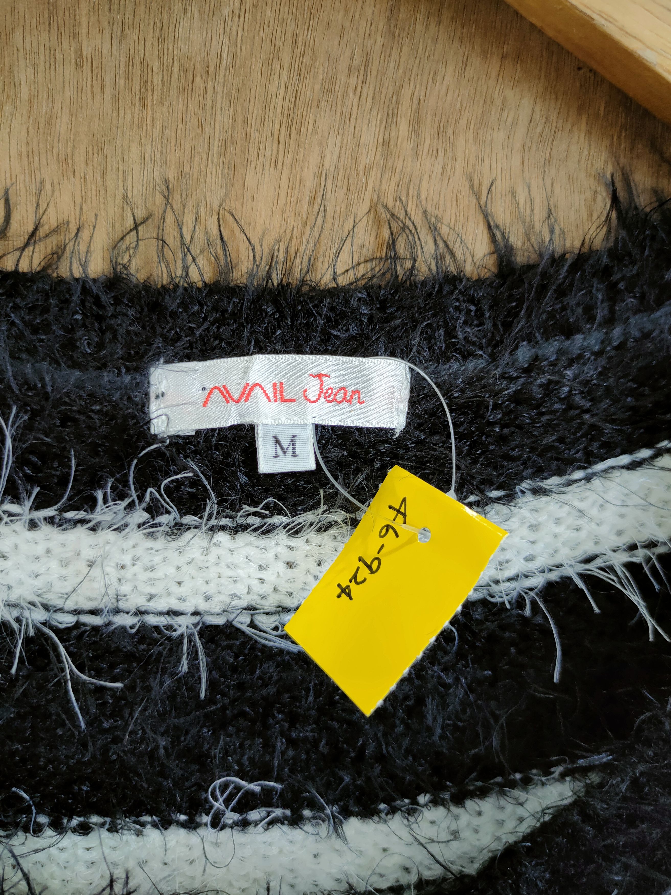 Homespun Knitwear D Avail Jean stripe mohair soft fur shaggy knitwear #46-924 Size M / US 6-8 / IT 42-44 - 4 Thumbnail