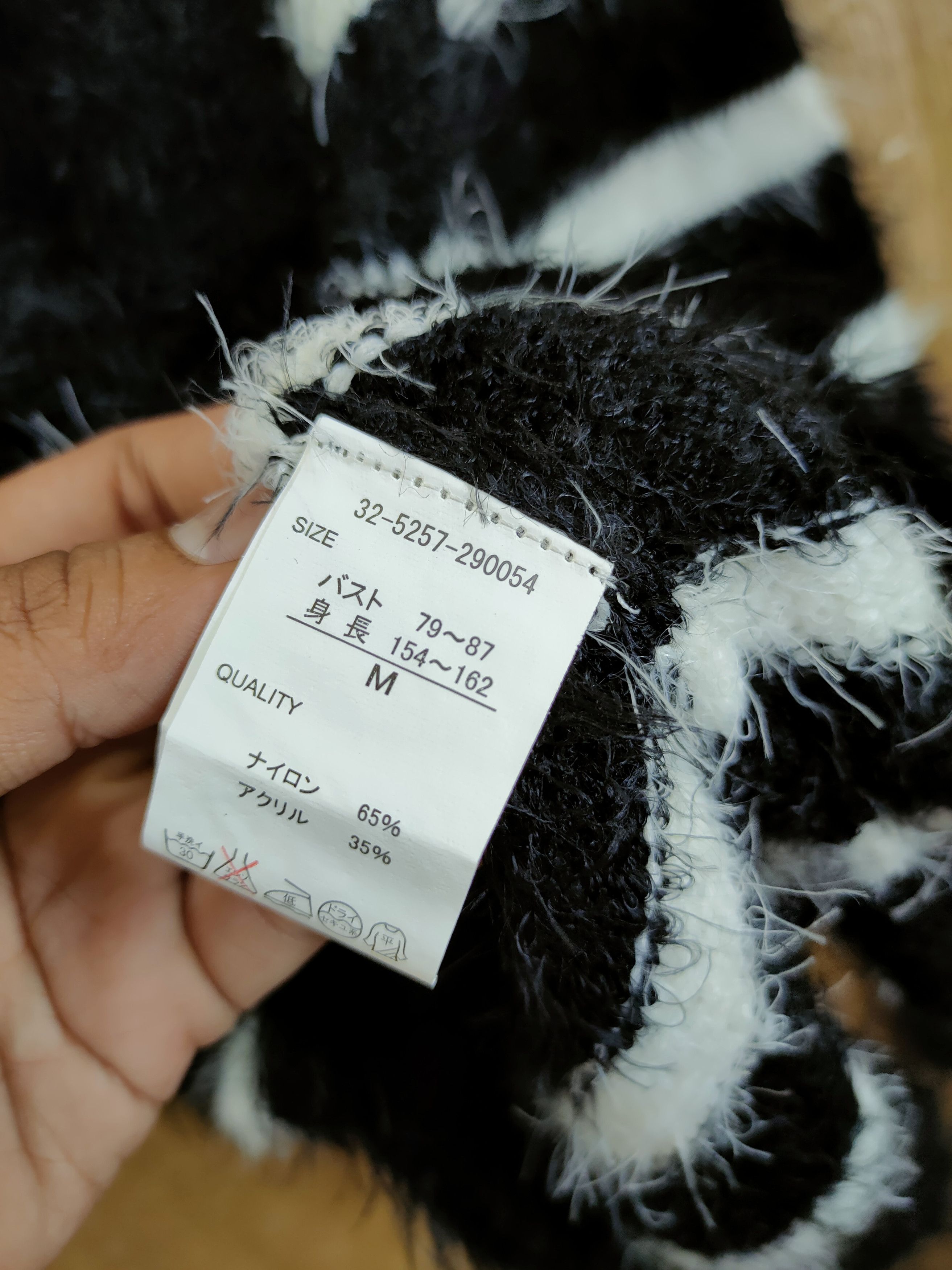 Homespun Knitwear D Avail Jean stripe mohair soft fur shaggy knitwear #46-924 Size M / US 6-8 / IT 42-44 - 9 Thumbnail