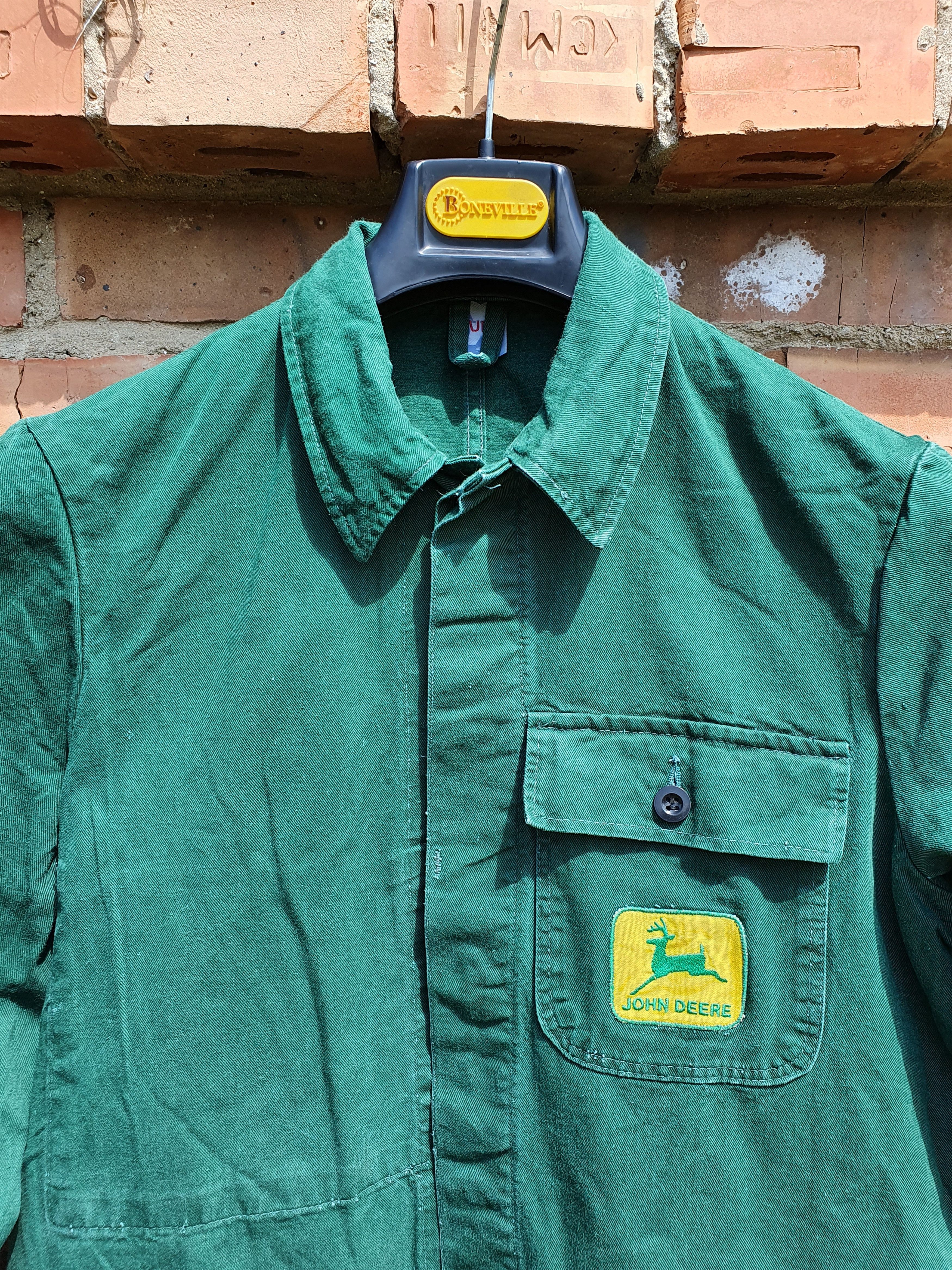 John Deere × Vintage Rare 60s Vintage Worker Collared Light jacket Size US M / EU 48-50 / 2 - 4 Thumbnail