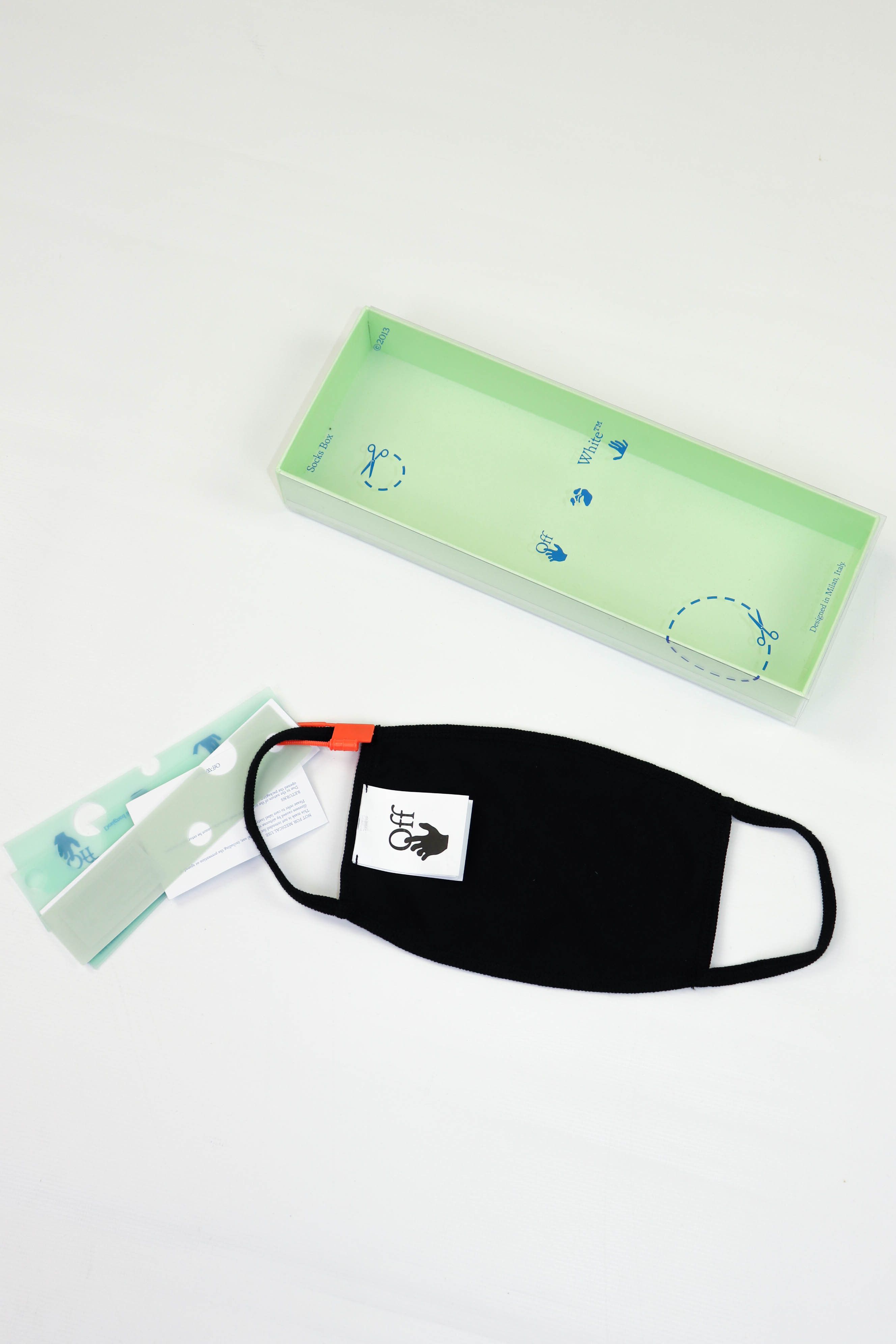 Off-White Off-White Black White Diagonal Logo Face Mask Size ONE SIZE - 2 Thumbnail