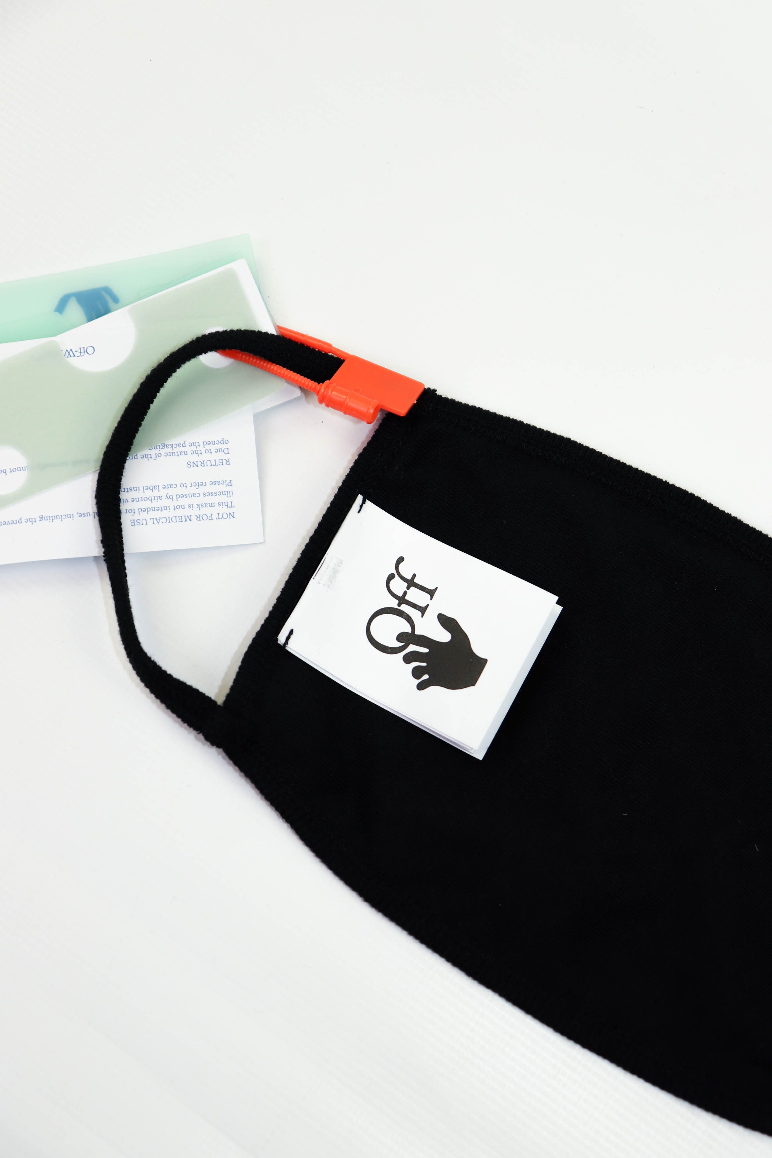 Off-White Off-White Black White Diagonal Logo Face Mask Size ONE SIZE - 9 Thumbnail