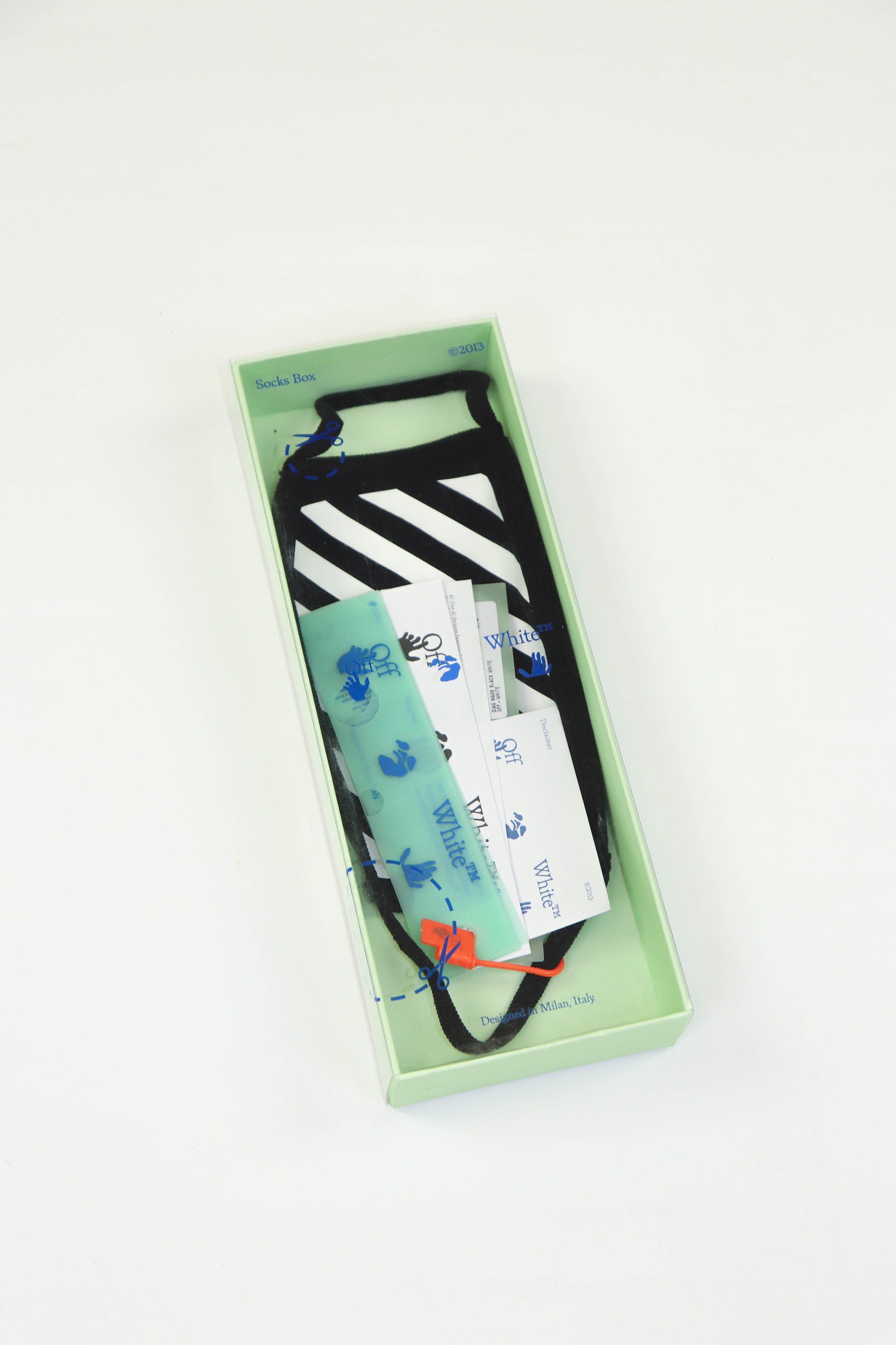 Off-White Black White Diagonal Logo Face Mask