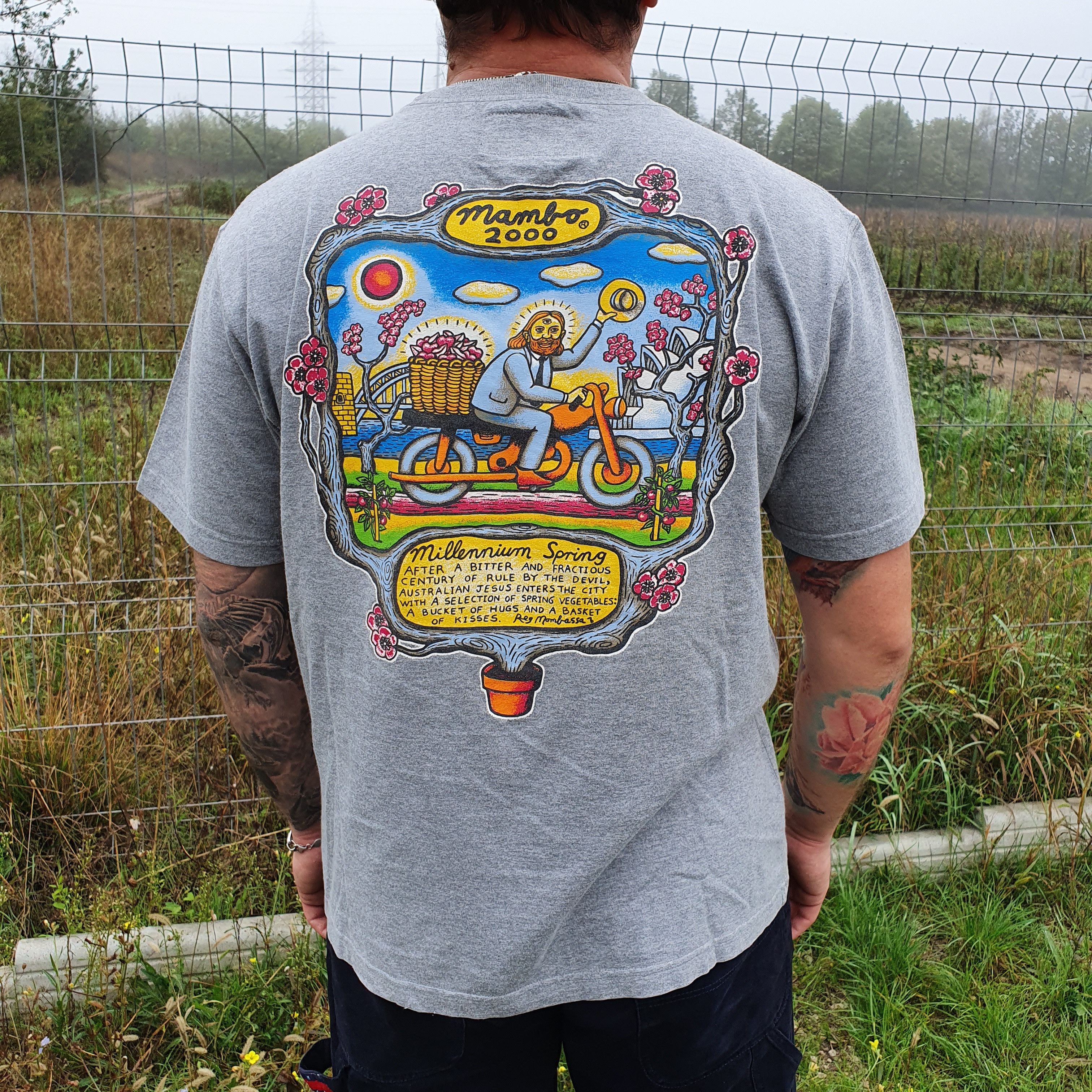 Mambo × Vintage Rare 1996 Vintage Mambo Box Logo Print Tee Shirt Size US M / EU 48-50 / 2 - 2 Thumbnail