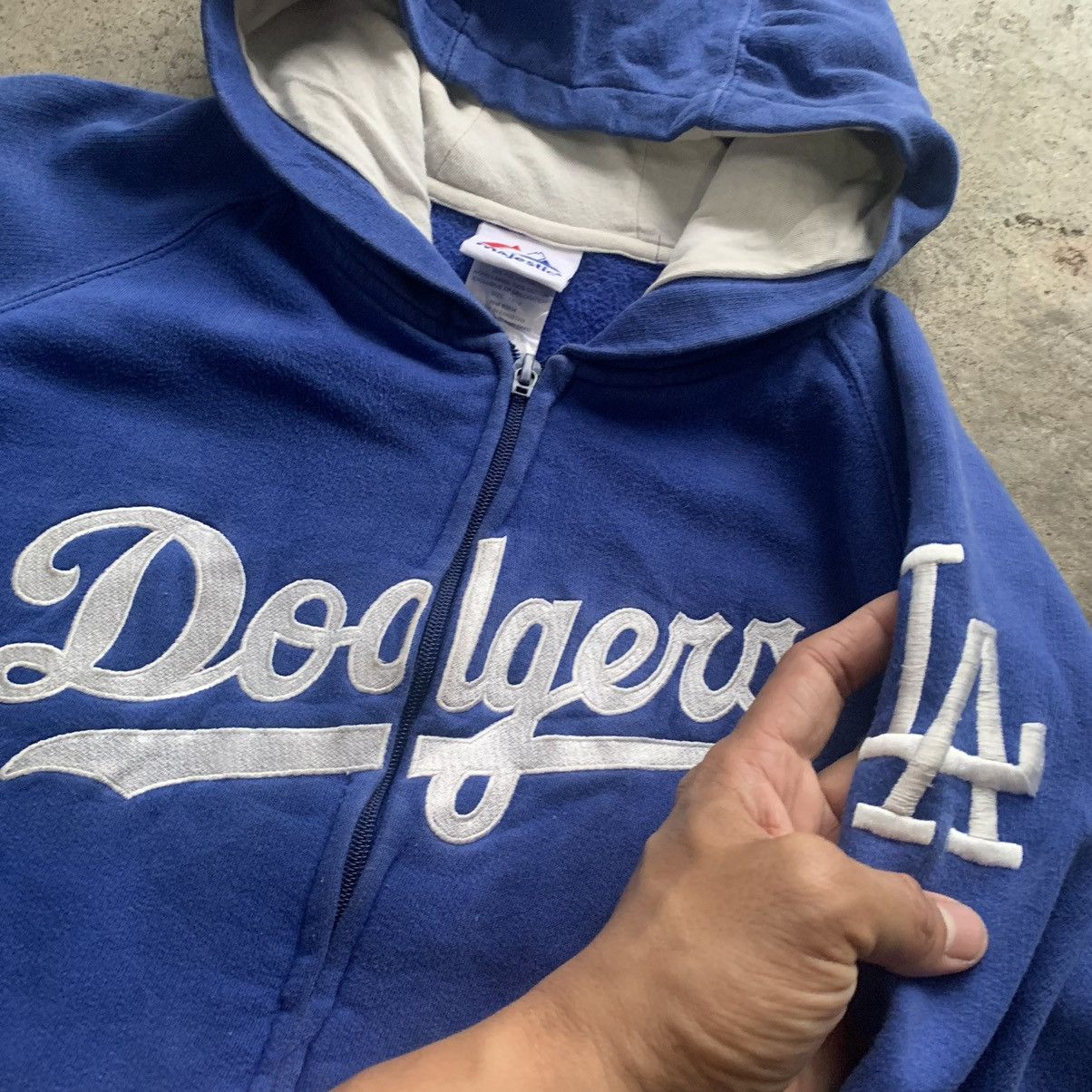 Majestic MLB LA Dodgers hoodie zipper blue jacket Size US S / EU 44-46 / 1 - 16 Thumbnail