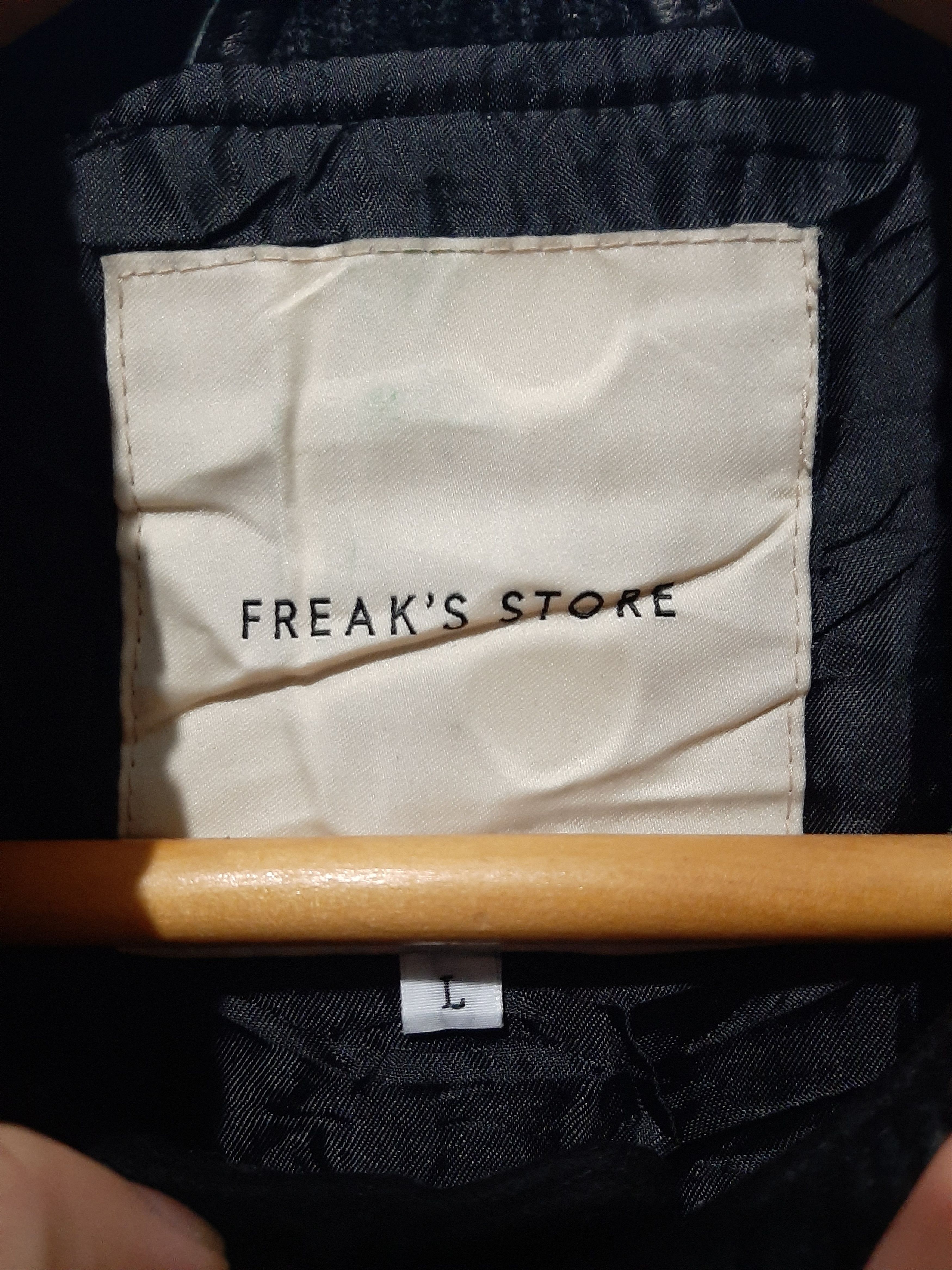 Japanese Brand × Vintage FREAK'S STORE THERMOLITE VARSITY JACKET SHEEP LEATHER SLEEVE Size US L / EU 52-54 / 3 - 10 Thumbnail