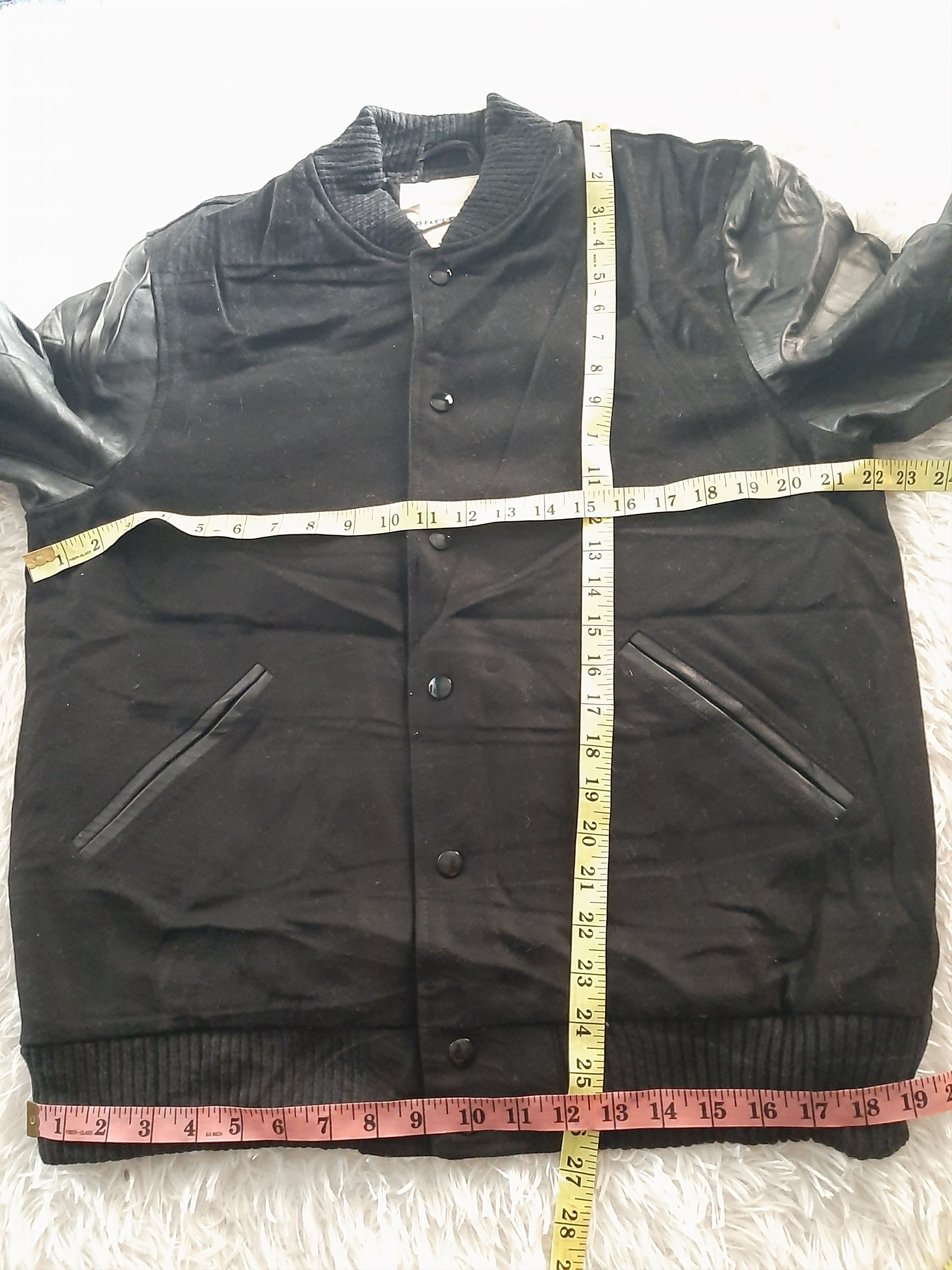 Japanese Brand × Vintage FREAK'S STORE THERMOLITE VARSITY JACKET SHEEP LEATHER SLEEVE Size US L / EU 52-54 / 3 - 11 Thumbnail