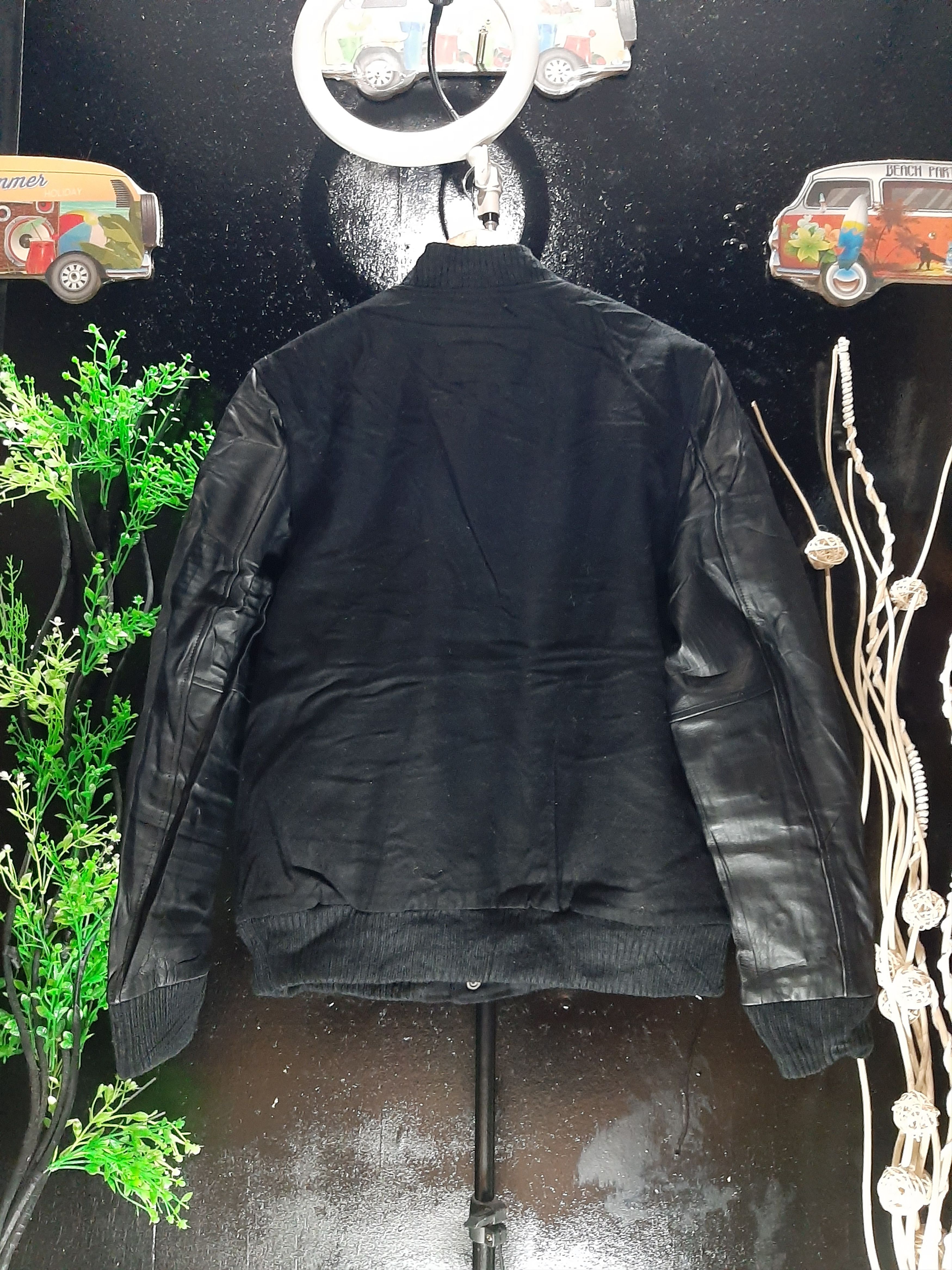 Japanese Brand × Vintage FREAK'S STORE THERMOLITE VARSITY JACKET SHEEP LEATHER SLEEVE Size US L / EU 52-54 / 3 - 4 Thumbnail
