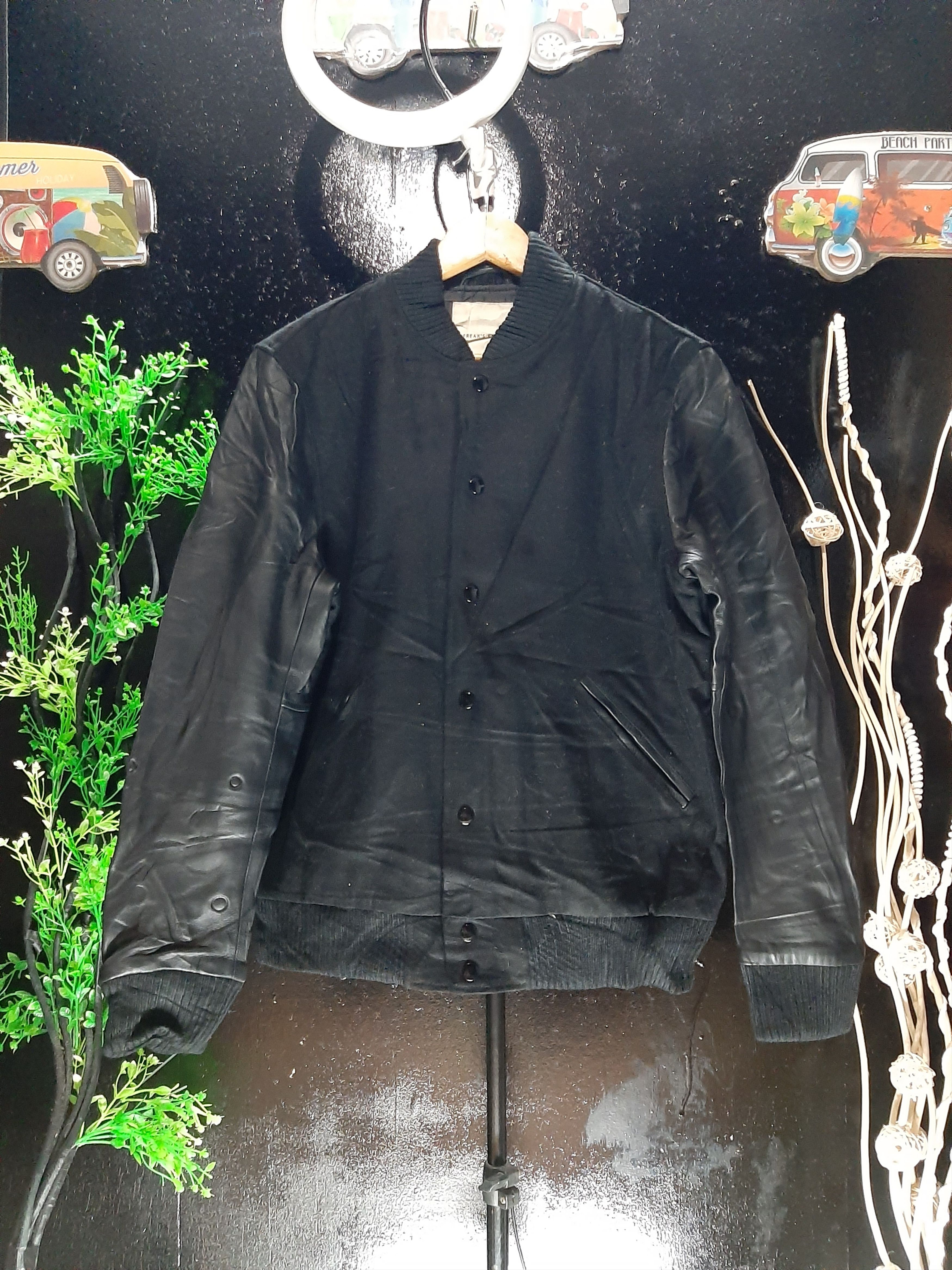 Japanese Brand × Vintage FREAK'S STORE THERMOLITE VARSITY JACKET SHEEP LEATHER SLEEVE Size US L / EU 52-54 / 3 - 1 Thumbnail