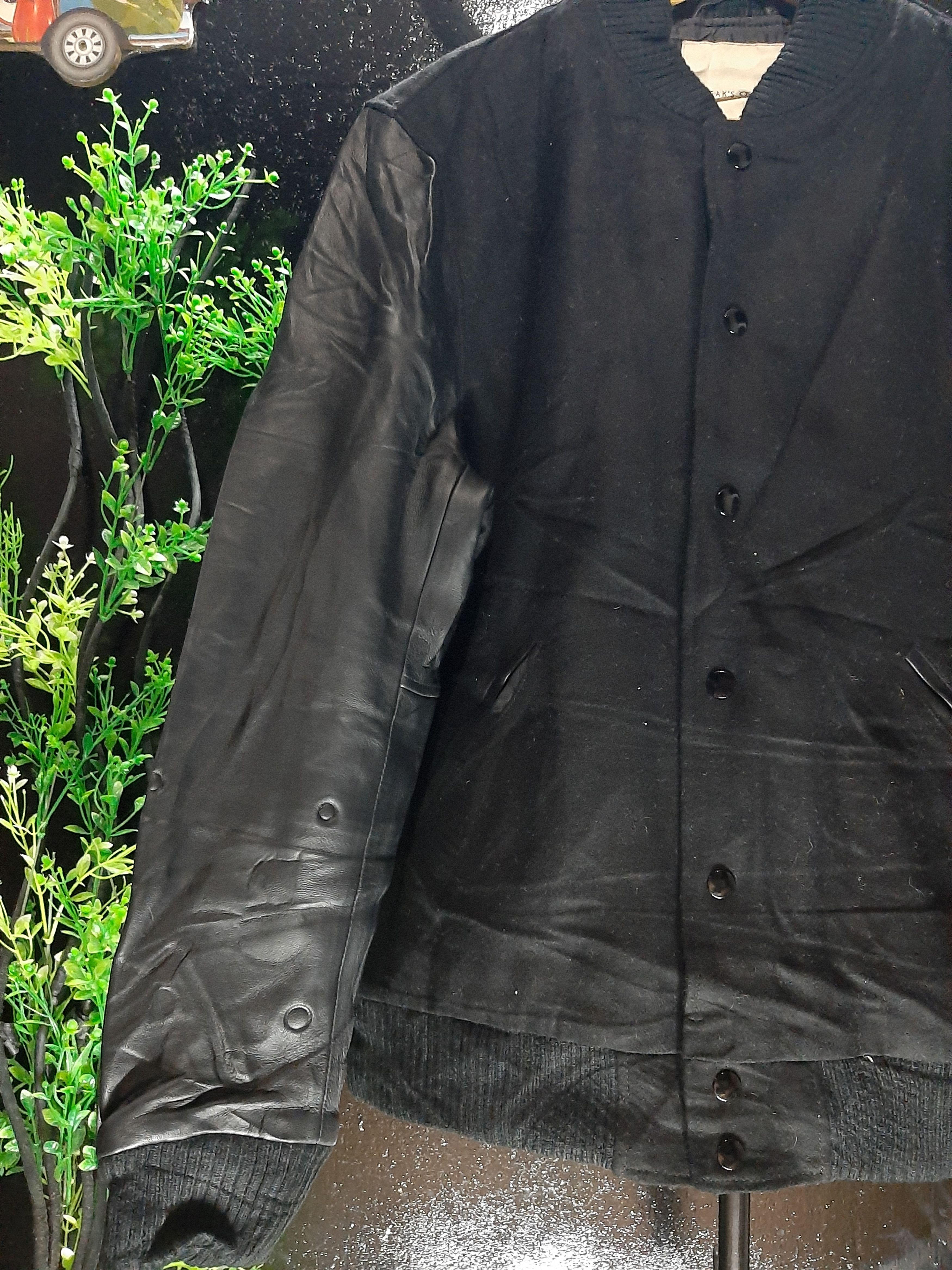 Japanese Brand × Vintage FREAK'S STORE THERMOLITE VARSITY JACKET SHEEP LEATHER SLEEVE Size US L / EU 52-54 / 3 - 2 Thumbnail