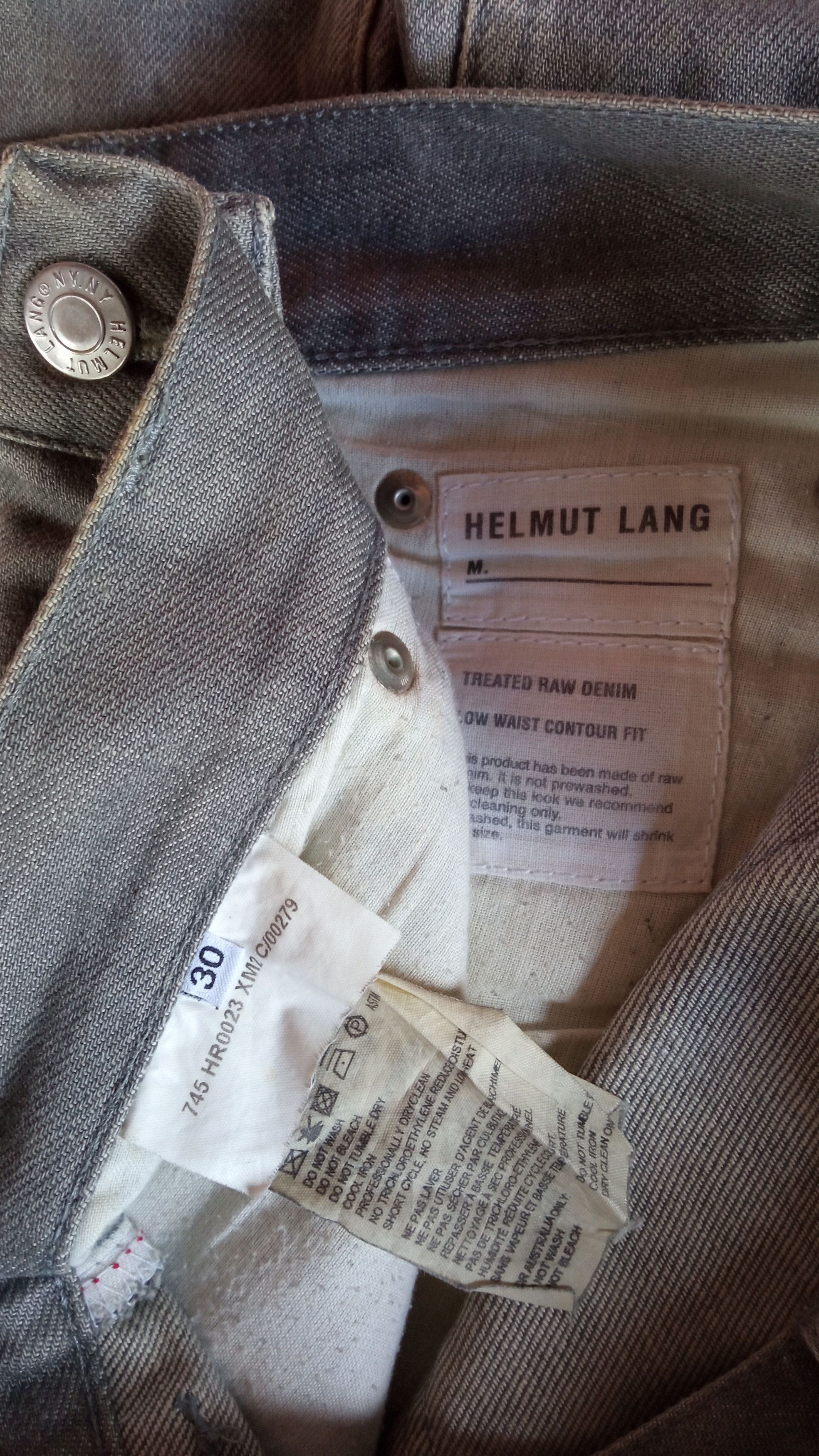 Helmut Lang 🔥🔥Helmut Lang Treated Raw Denim Size US 30 / EU 46 - 25 Thumbnail