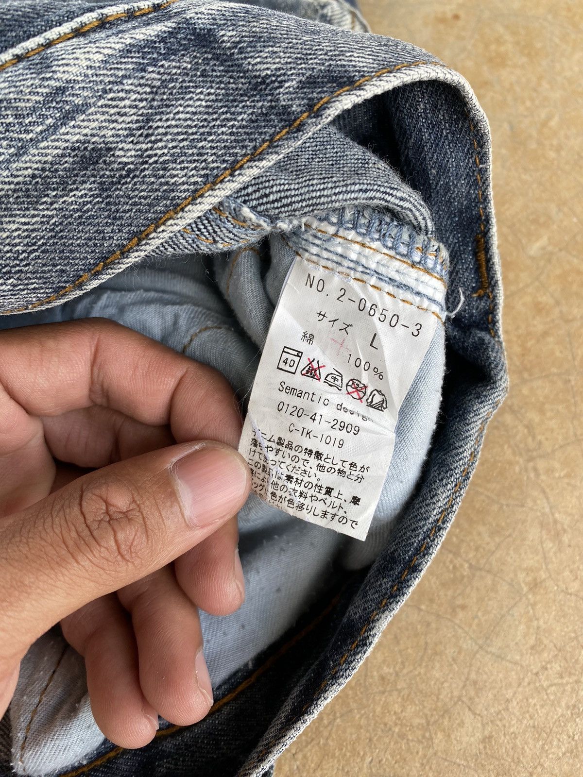 Japanese Brand Vintage Semantic Design Bottom Bell Distressed Denim Size US 32 / EU 48 - 15 Thumbnail