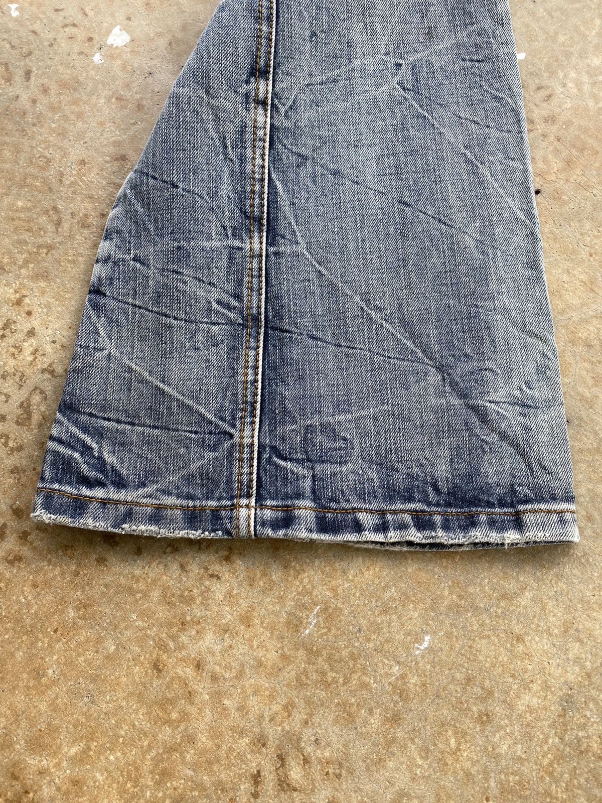 Japanese Brand Vintage Semantic Design Bottom Bell Distressed Denim Size US 32 / EU 48 - 11 Thumbnail