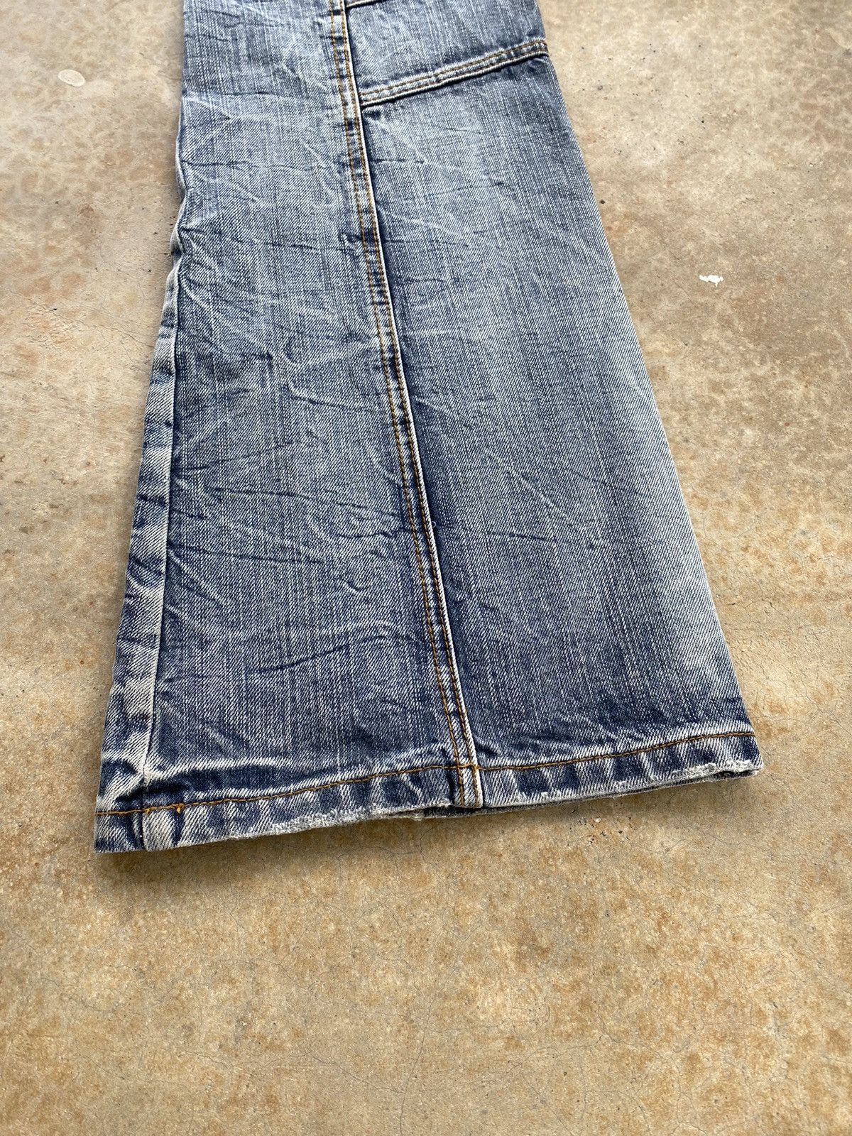 Japanese Brand Vintage Semantic Design Bottom Bell Distressed Denim Size US 32 / EU 48 - 10 Thumbnail