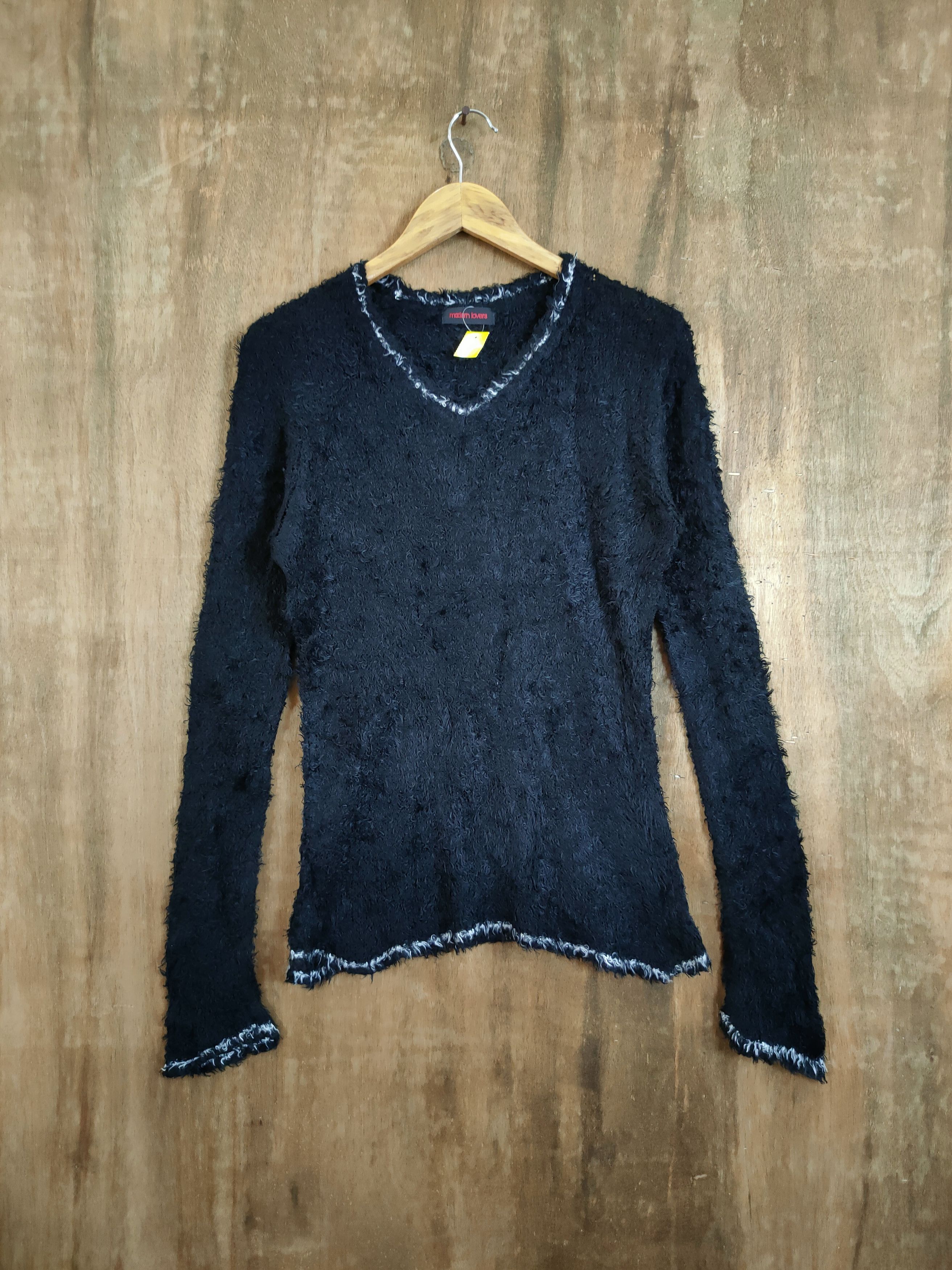 Aran Isles Knitwear Modern Lovers mohair fur shaggy knitwear black #46-663 Size M / US 6-8 / IT 42-44 - 1 Thumbnail