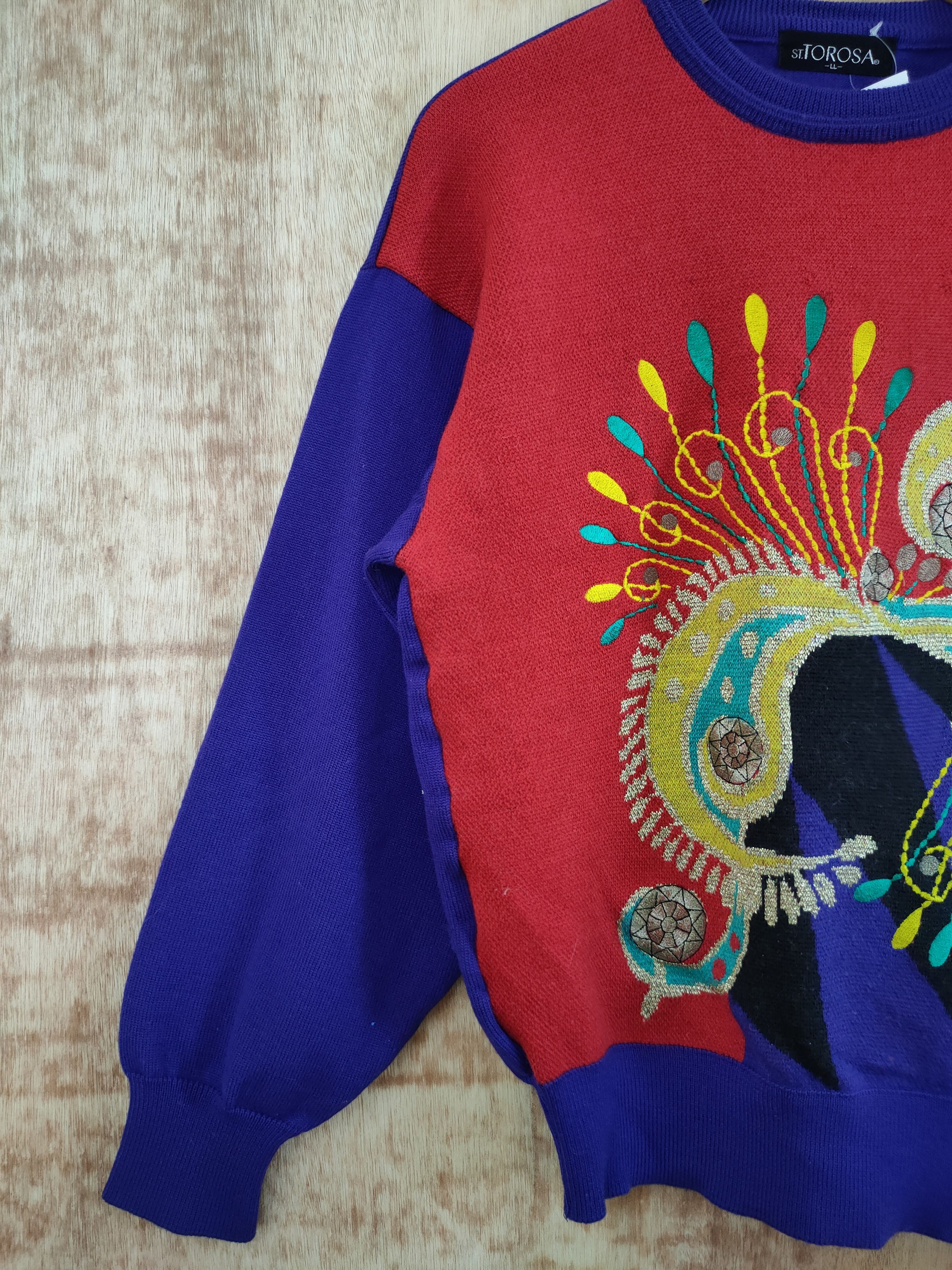 Vintage DL 90s St Torosa japan knitwear sweatshirt vintage #46-384 Size US M / EU 48-50 / 2 - 2 Thumbnail