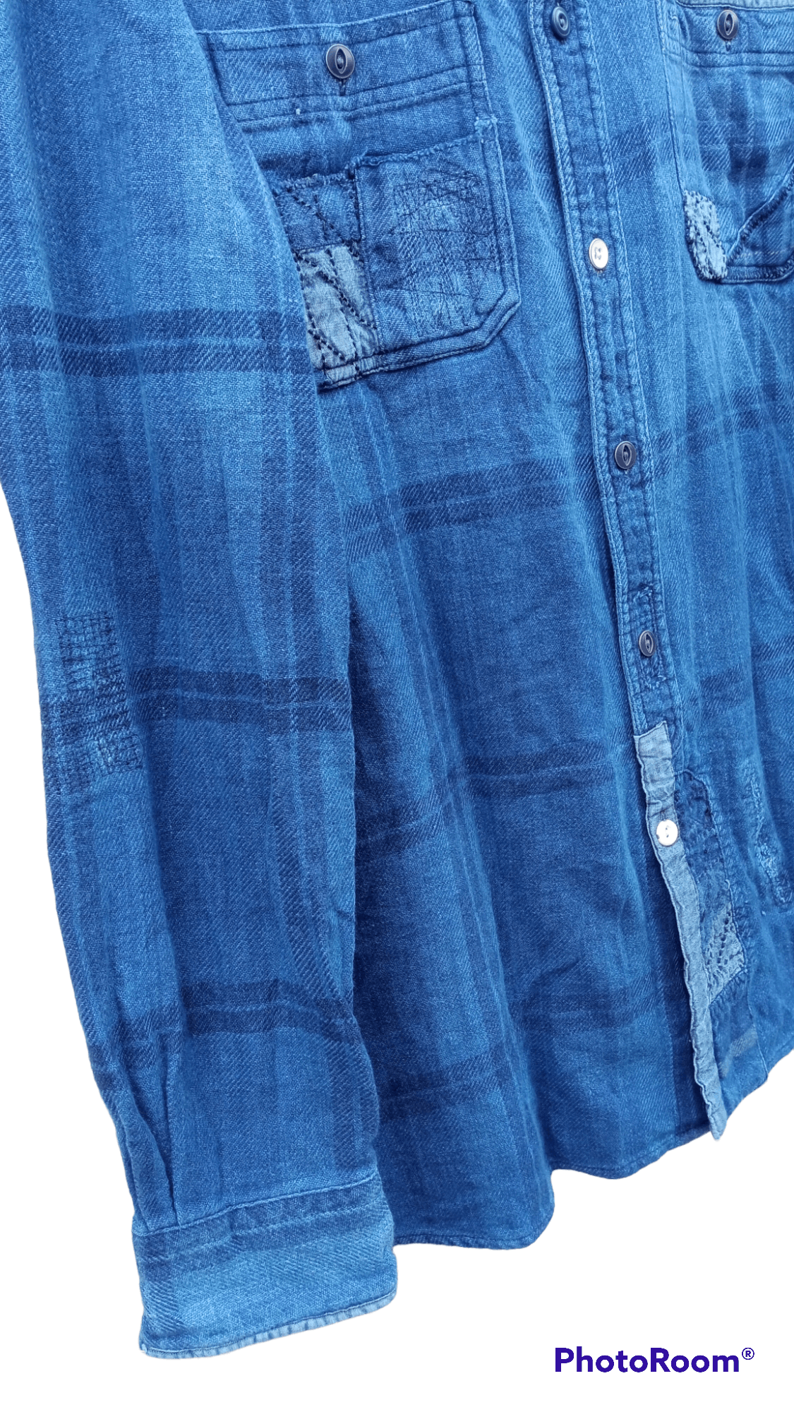 Indigo × Polo Ralph Lauren × Ralph Lauren 🔥🔥Polo Ralph Lauren Indigo Patchwork Shirt Size US M / EU 48-50 / 2 - 7 Thumbnail