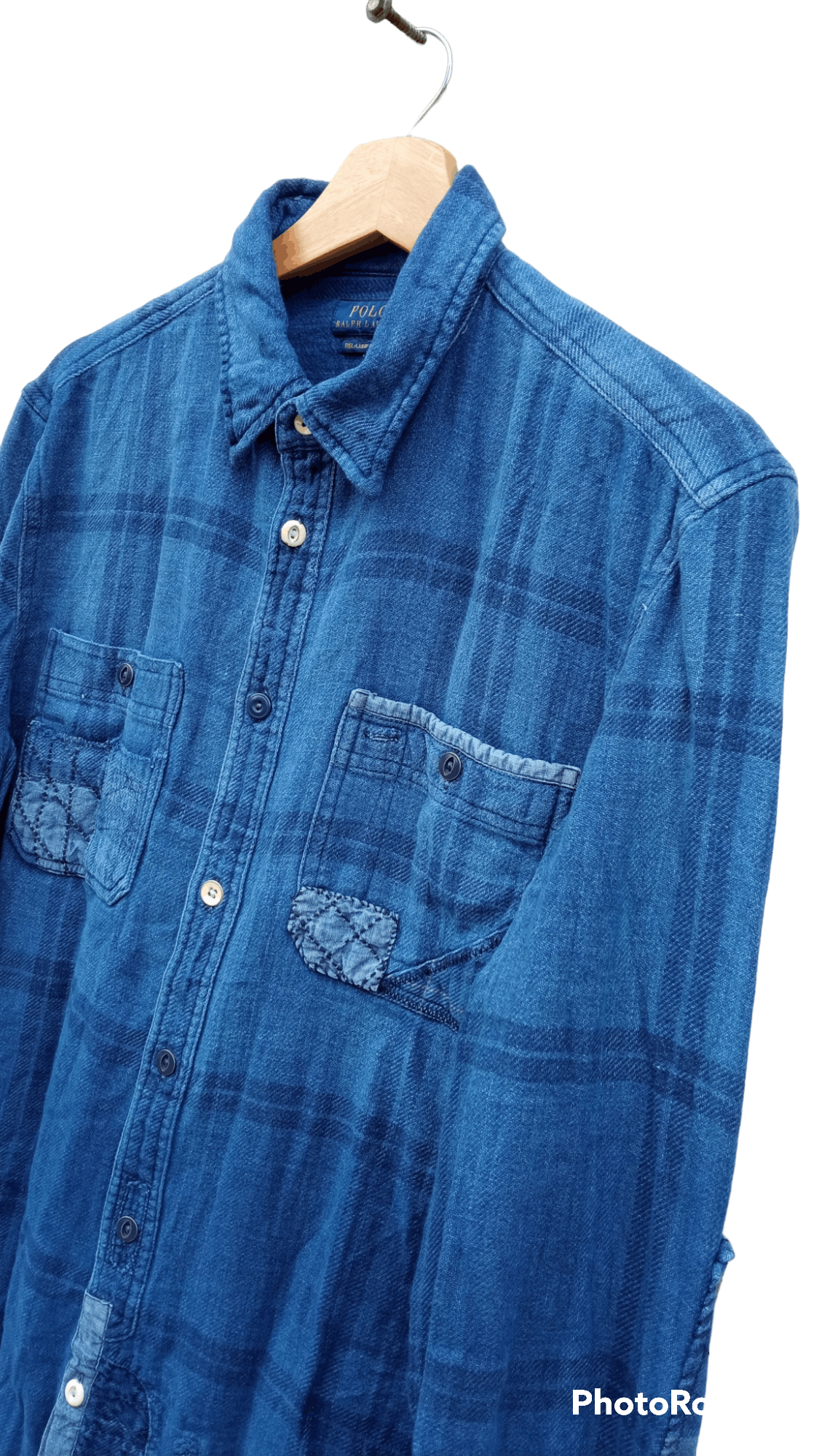 Indigo × Polo Ralph Lauren × Ralph Lauren 🔥🔥Polo Ralph Lauren Indigo Patchwork Shirt Size US M / EU 48-50 / 2 - 9 Thumbnail