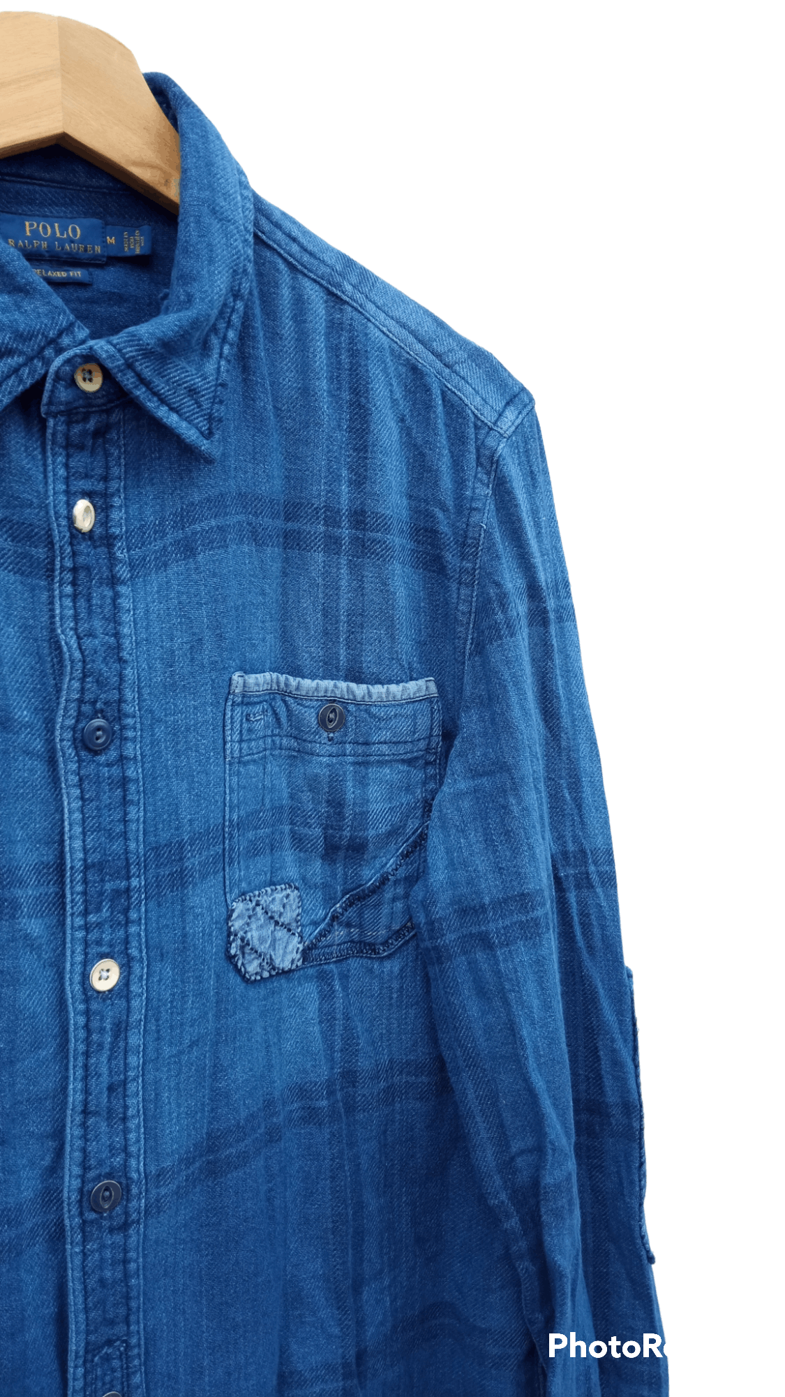 Indigo × Polo Ralph Lauren × Ralph Lauren 🔥🔥Polo Ralph Lauren Indigo Patchwork Shirt Size US M / EU 48-50 / 2 - 18 Thumbnail