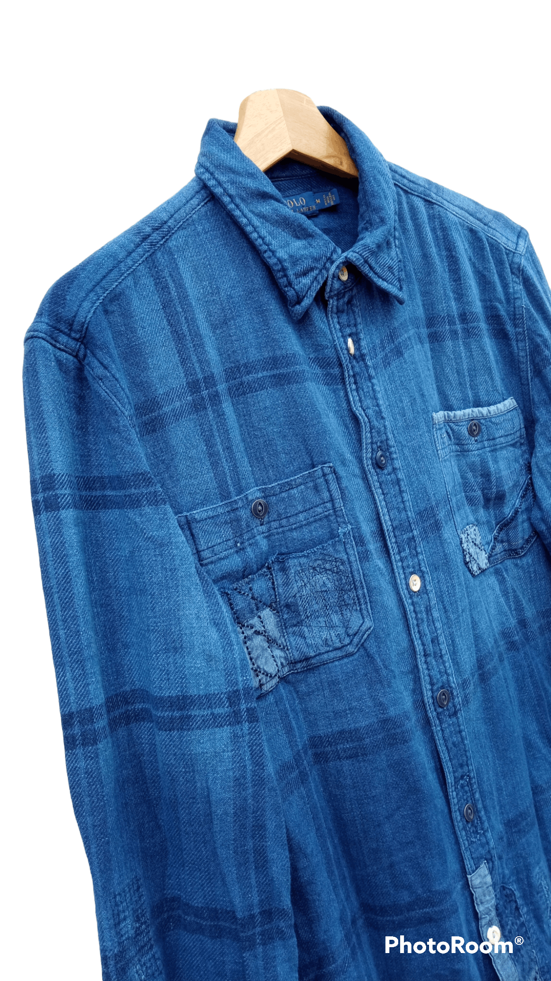 Indigo × Polo Ralph Lauren × Ralph Lauren 🔥🔥Polo Ralph Lauren Indigo Patchwork Shirt Size US M / EU 48-50 / 2 - 6 Thumbnail
