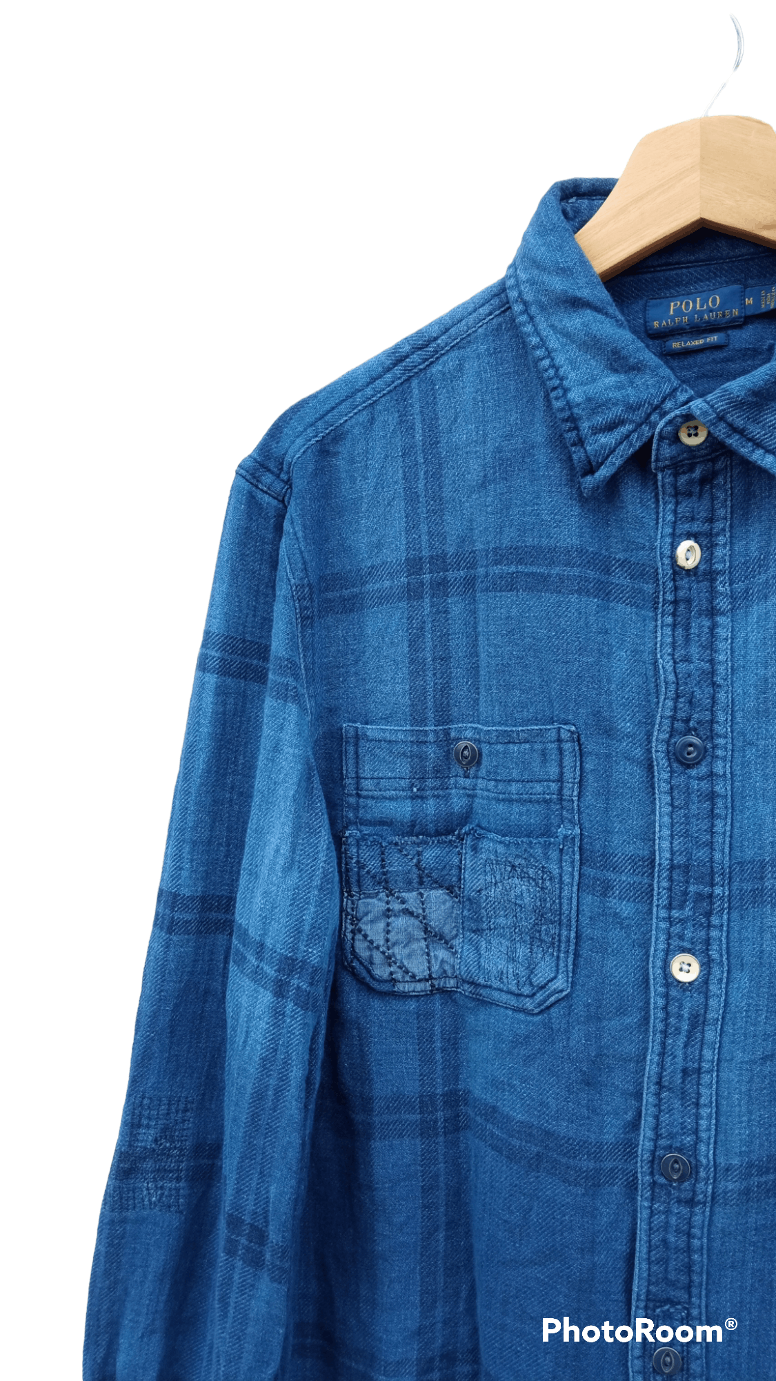 Indigo × Polo Ralph Lauren × Ralph Lauren 🔥🔥Polo Ralph Lauren Indigo Patchwork Shirt Size US M / EU 48-50 / 2 - 16 Thumbnail