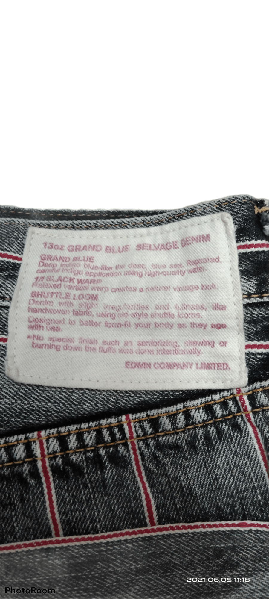 Other DISTRESSED 13oz BLUE SELVEDGE DENIM GRAND BLUE PINSTRIPE Size US 29 - 7 Thumbnail