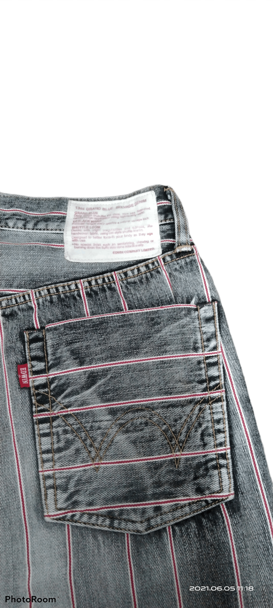Other DISTRESSED 13oz BLUE SELVEDGE DENIM GRAND BLUE PINSTRIPE Size US 29 - 8 Thumbnail