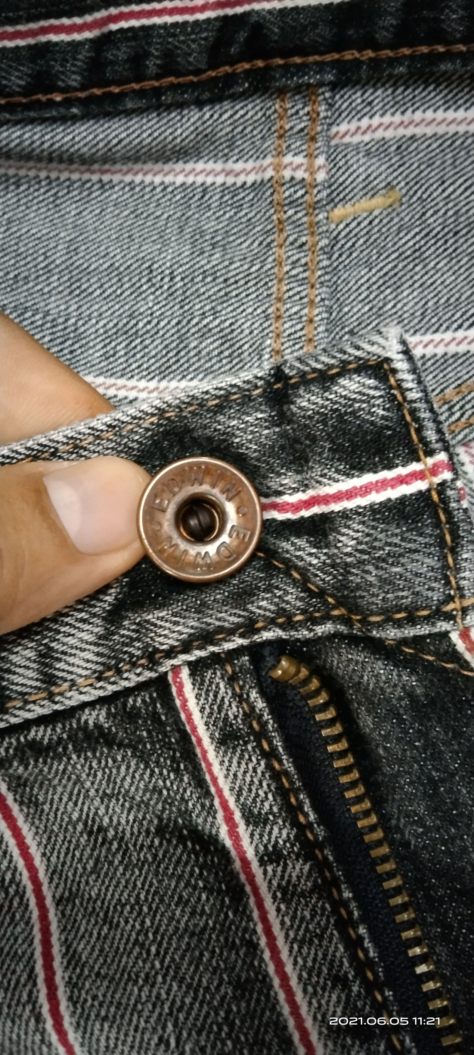 Other DISTRESSED 13oz BLUE SELVEDGE DENIM GRAND BLUE PINSTRIPE Size US 29 - 9 Thumbnail