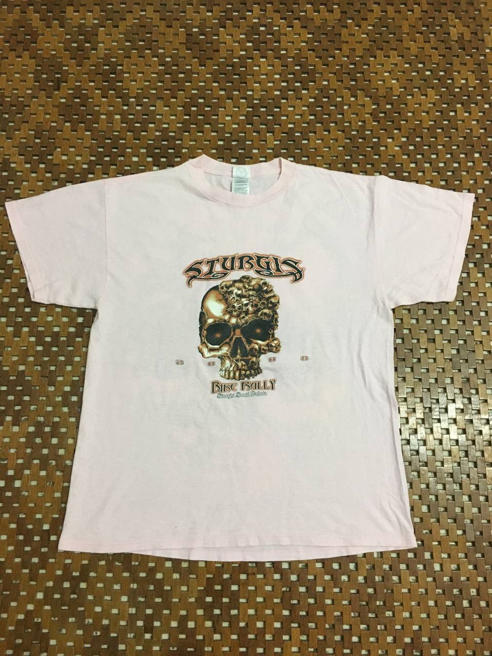 Le Grande Bleu (L.G.B.) Vintage Sturgis Bike Rally Skull Over Print Tee Size US L / EU 52-54 / 3 - 2 Thumbnail