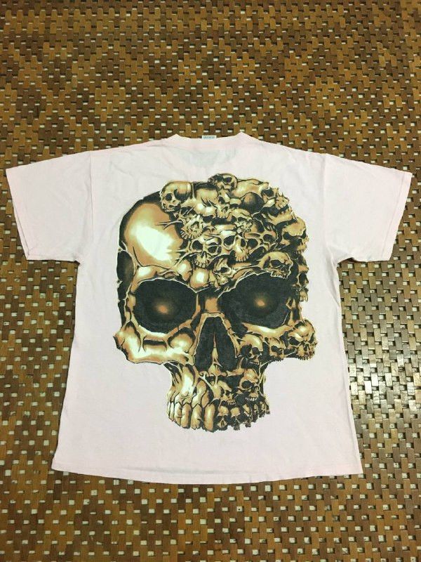 Le Grande Bleu (L.G.B.) Vintage Sturgis Bike Rally Skull Over Print Tee Size US L / EU 52-54 / 3 - 1 Thumbnail