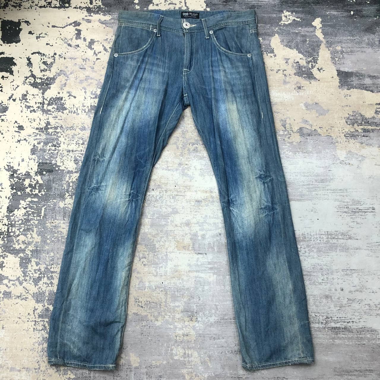 Beams Plus P630 BEAMS HEART JAPAN DISTRESSED DENIM Size US 36 / EU 52 - 2 Thumbnail