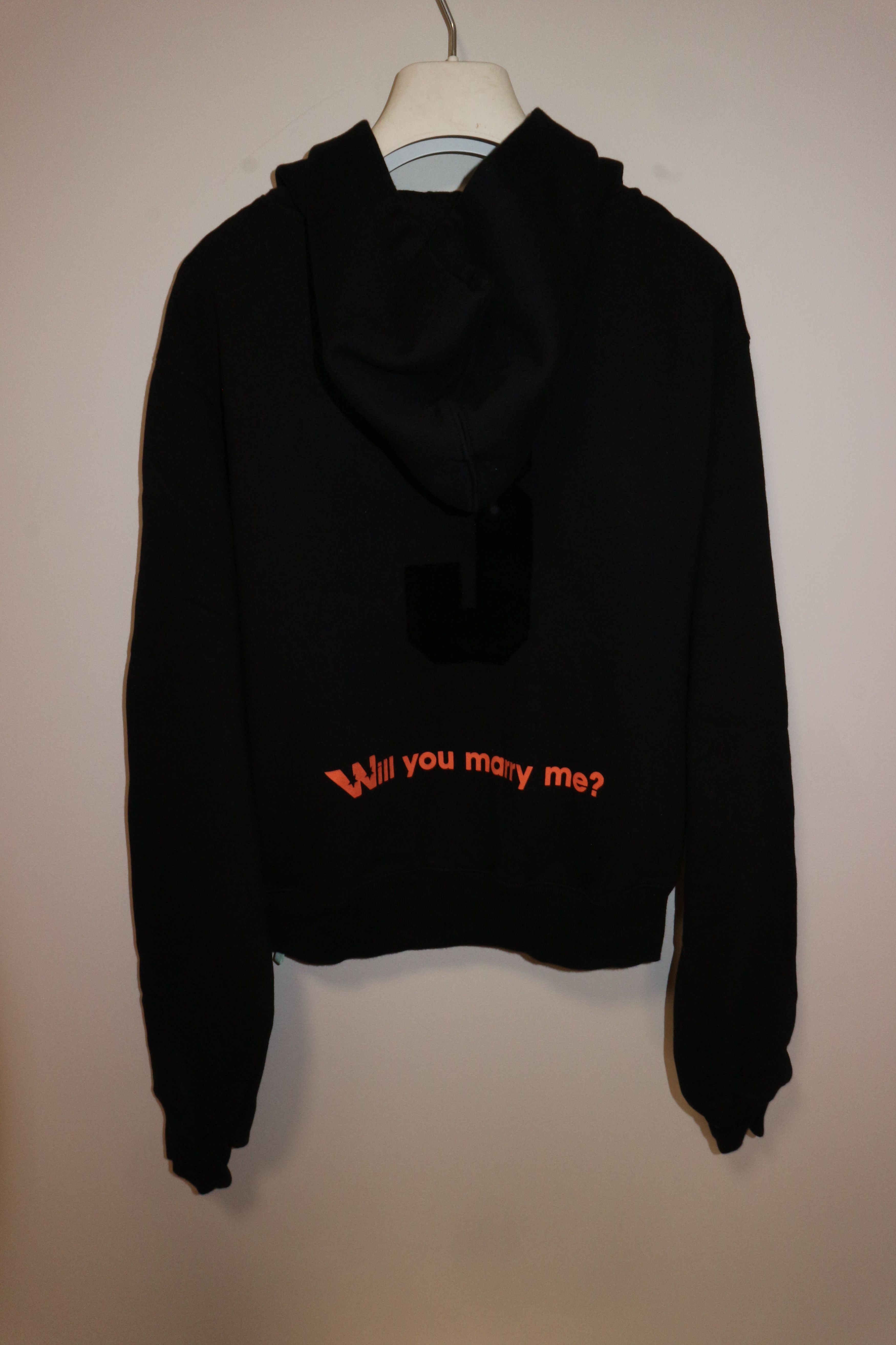 Off-White "Will you marry me" print hoodie Size L / US 10 / IT 46 - 9 Thumbnail