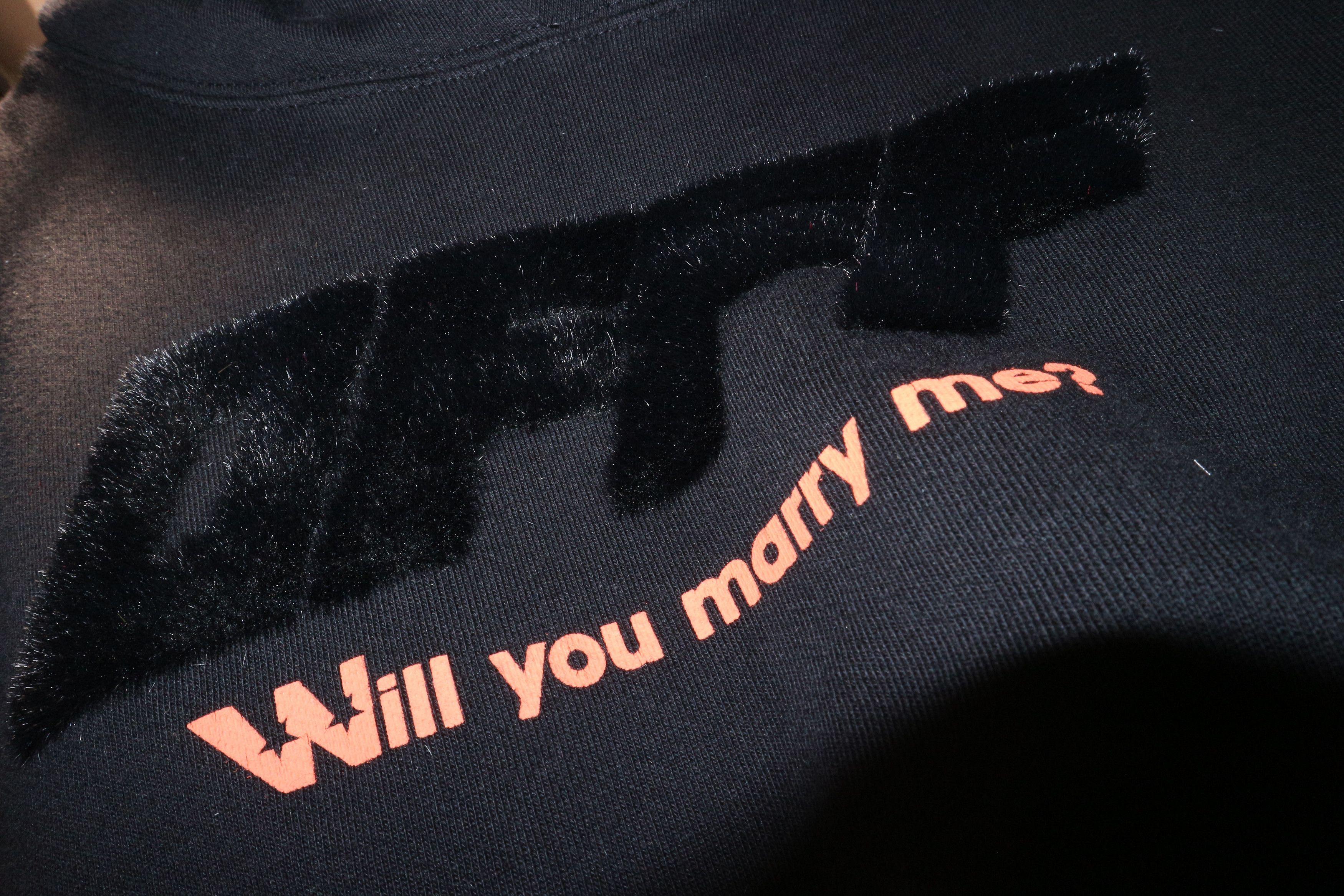 Off white will you marry me hoodie hotsell