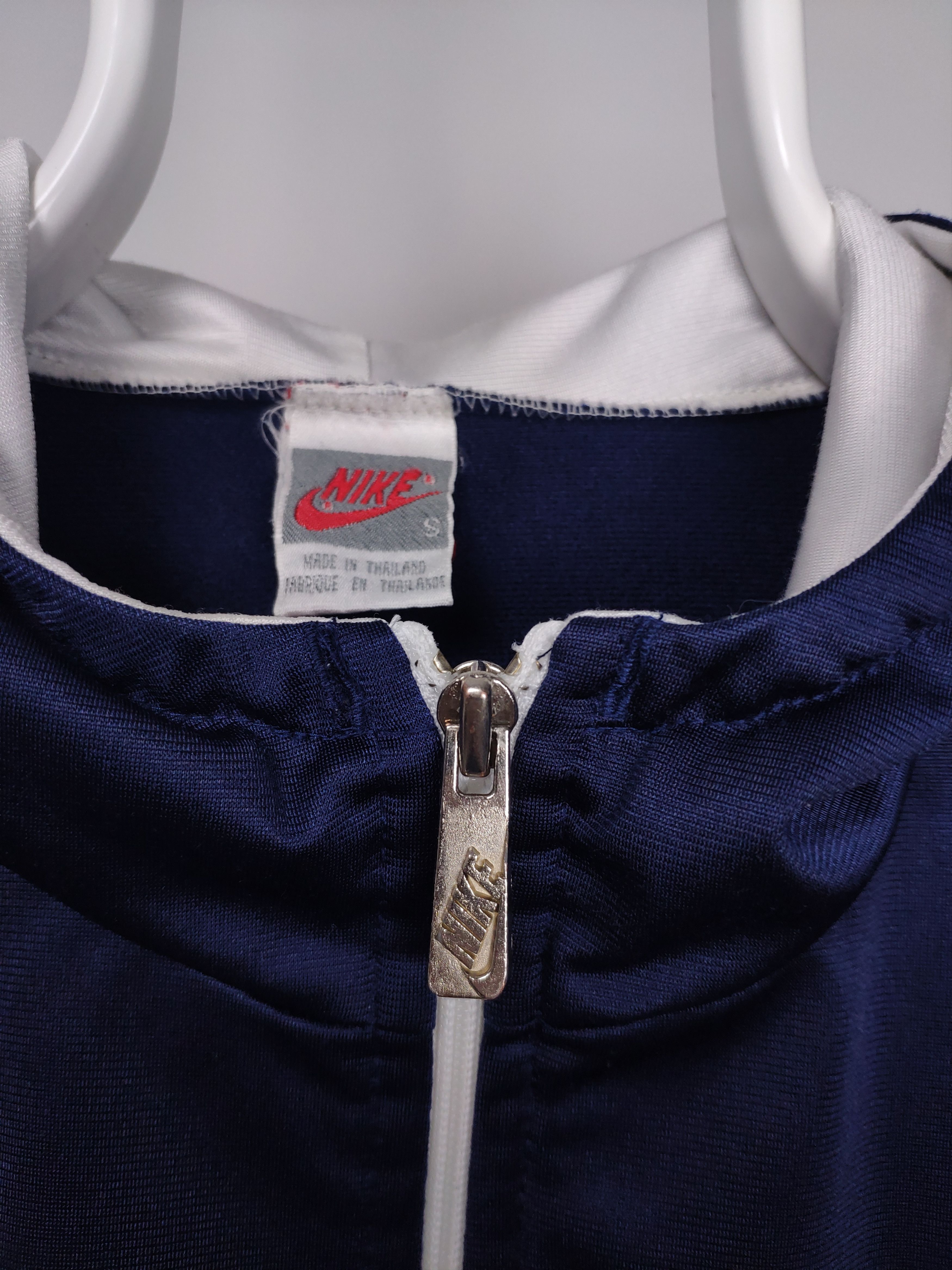 Nike × Vintage Nike vintage zip up sweatshirt track jacket 80s grey tag Size US S / EU 44-46 / 1 - 3 Thumbnail