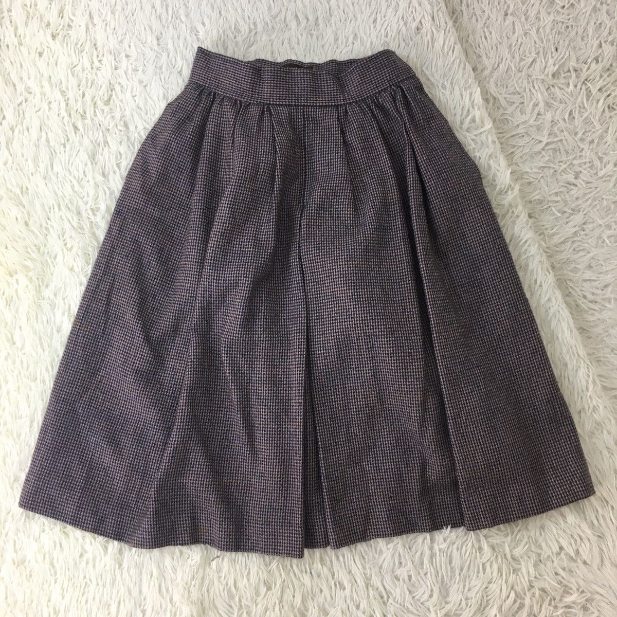 Yves Saint Laurent Paris Wool Midi Skirt