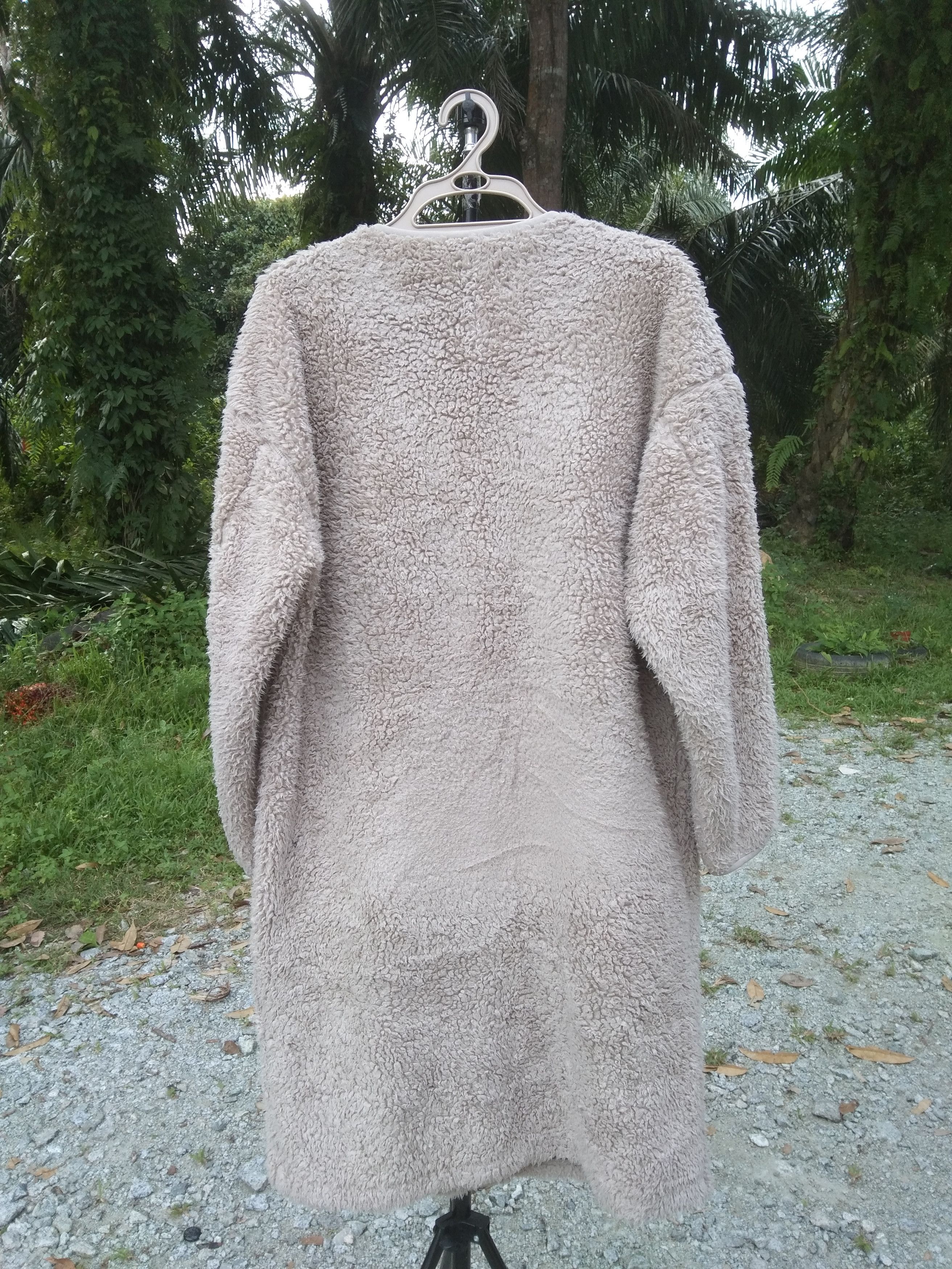 Japanese Brand × Uniqlo COLLARLESS SHERPA FLEECE LONG COAT Size M / US 6-8 / IT 42-44 - 4 Thumbnail