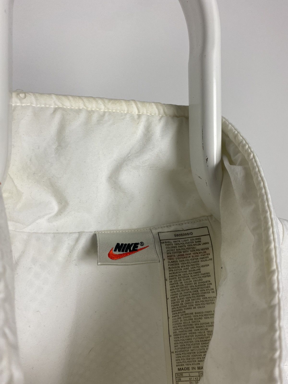 Nike RARE! 90s Nike Court vintage white track jacket windbreaker Size US L / EU 52-54 / 3 - 4 Thumbnail