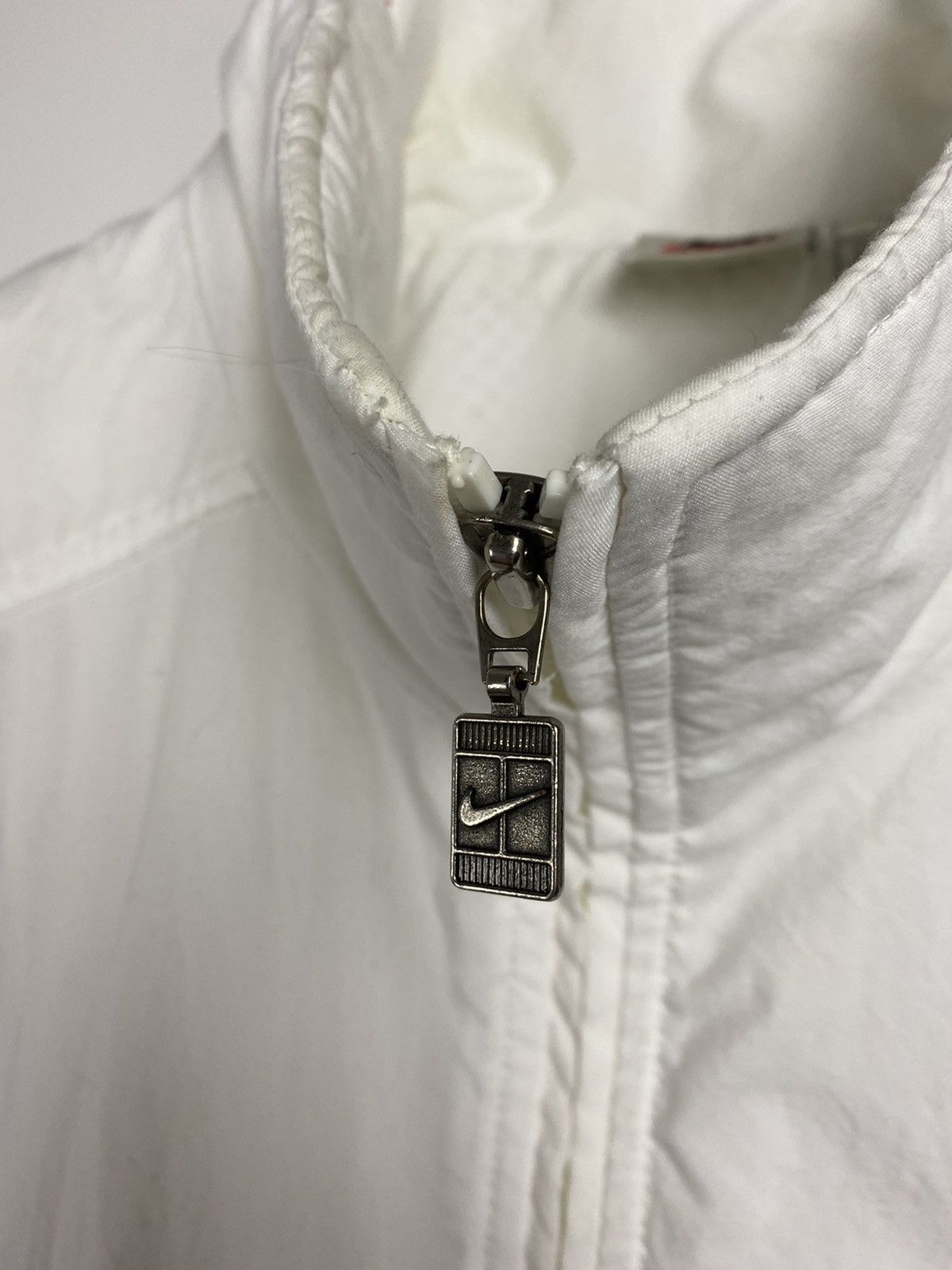 Nike RARE! 90s Nike Court vintage white track jacket windbreaker Size US L / EU 52-54 / 3 - 3 Thumbnail