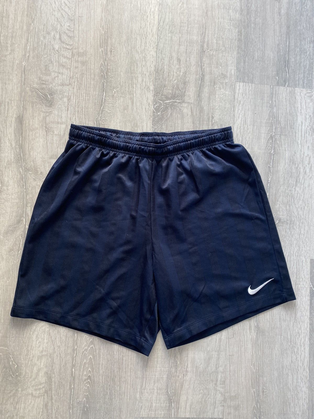 Nike × Vintage Nike vintage navy shorts small swoosh Size US 30 / EU 46 - 1 Thumbnail
