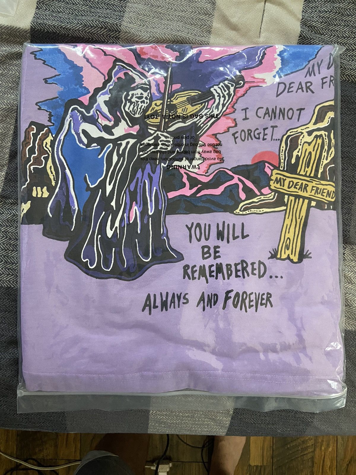 Warren Lotas Warren Lotas Dear Friend Purple Tee Size US L / EU 52-54 / 3 - 3 Thumbnail