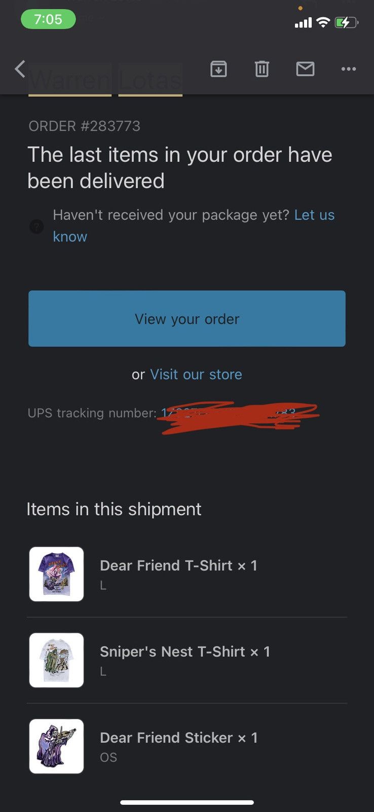 Warren Lotas Warren Lotas Dear Friend Purple Tee Size US L / EU 52-54 / 3 - 6 Thumbnail