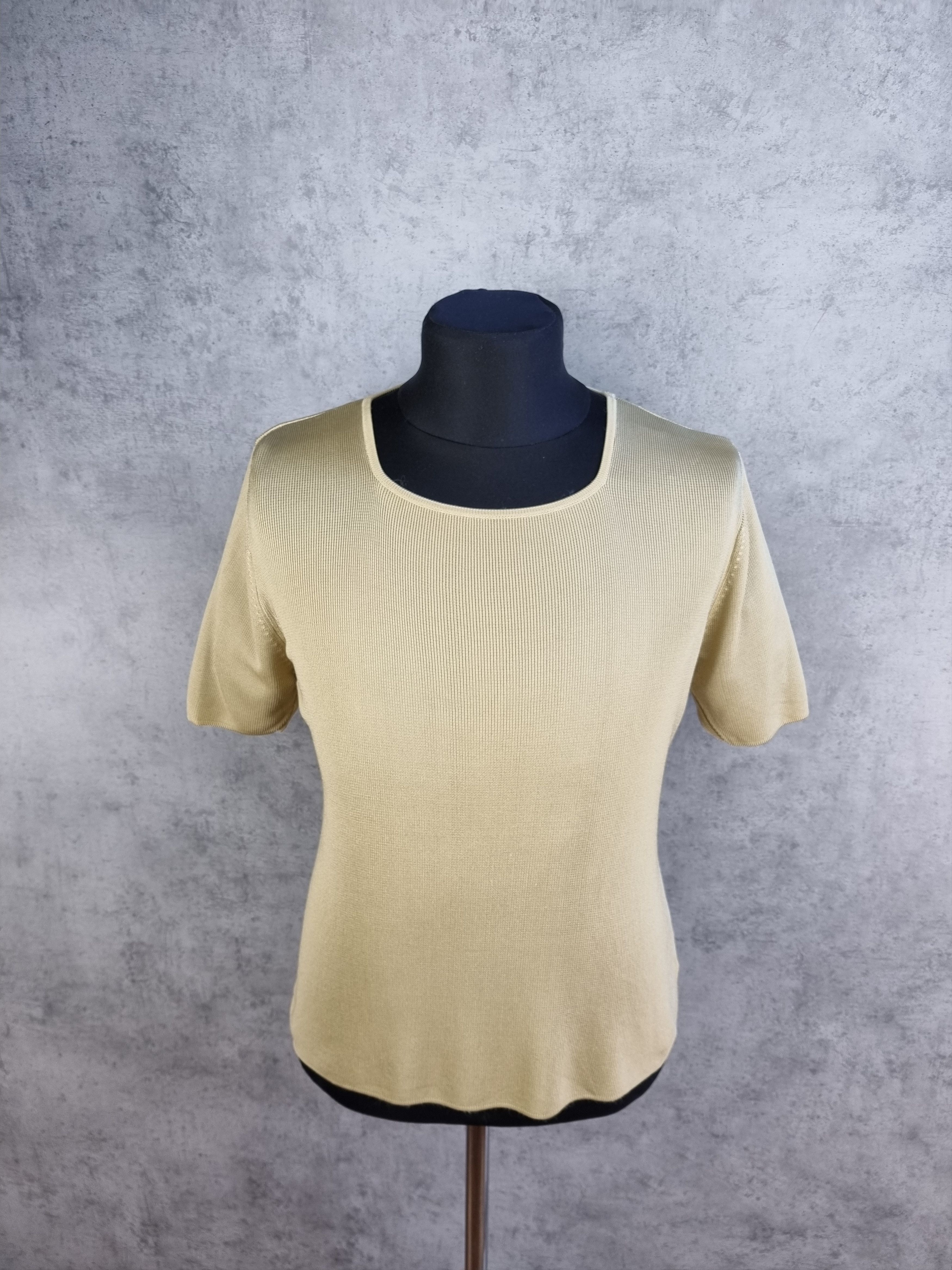Salvatore Ferragamo × Vintage 90s Salvatore Ferragamo SILK Knitted tee shirt rare Size XL / US 12-14 / IT 48-50 - 9 Thumbnail