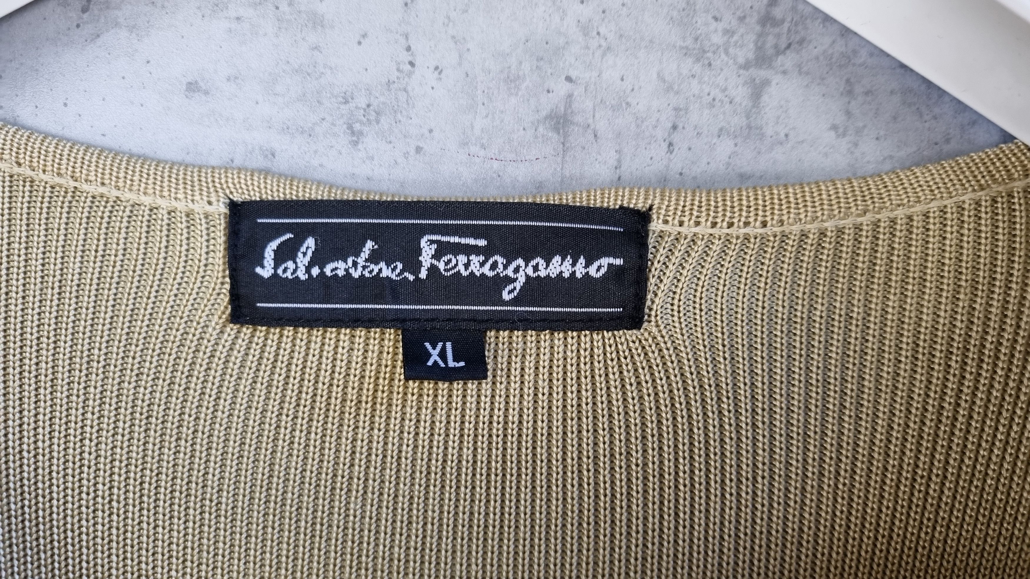 Salvatore Ferragamo × Vintage 90s Salvatore Ferragamo SILK Knitted tee shirt rare Size XL / US 12-14 / IT 48-50 - 5 Thumbnail