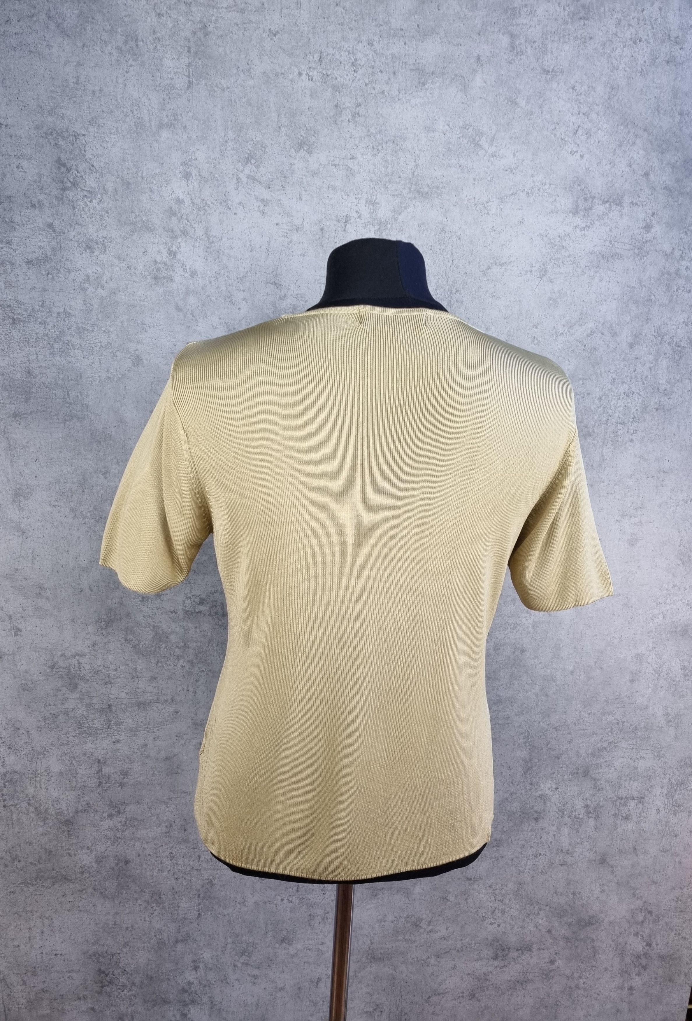 Salvatore Ferragamo × Vintage 90s Salvatore Ferragamo SILK Knitted tee shirt rare Size XL / US 12-14 / IT 48-50 - 10 Thumbnail